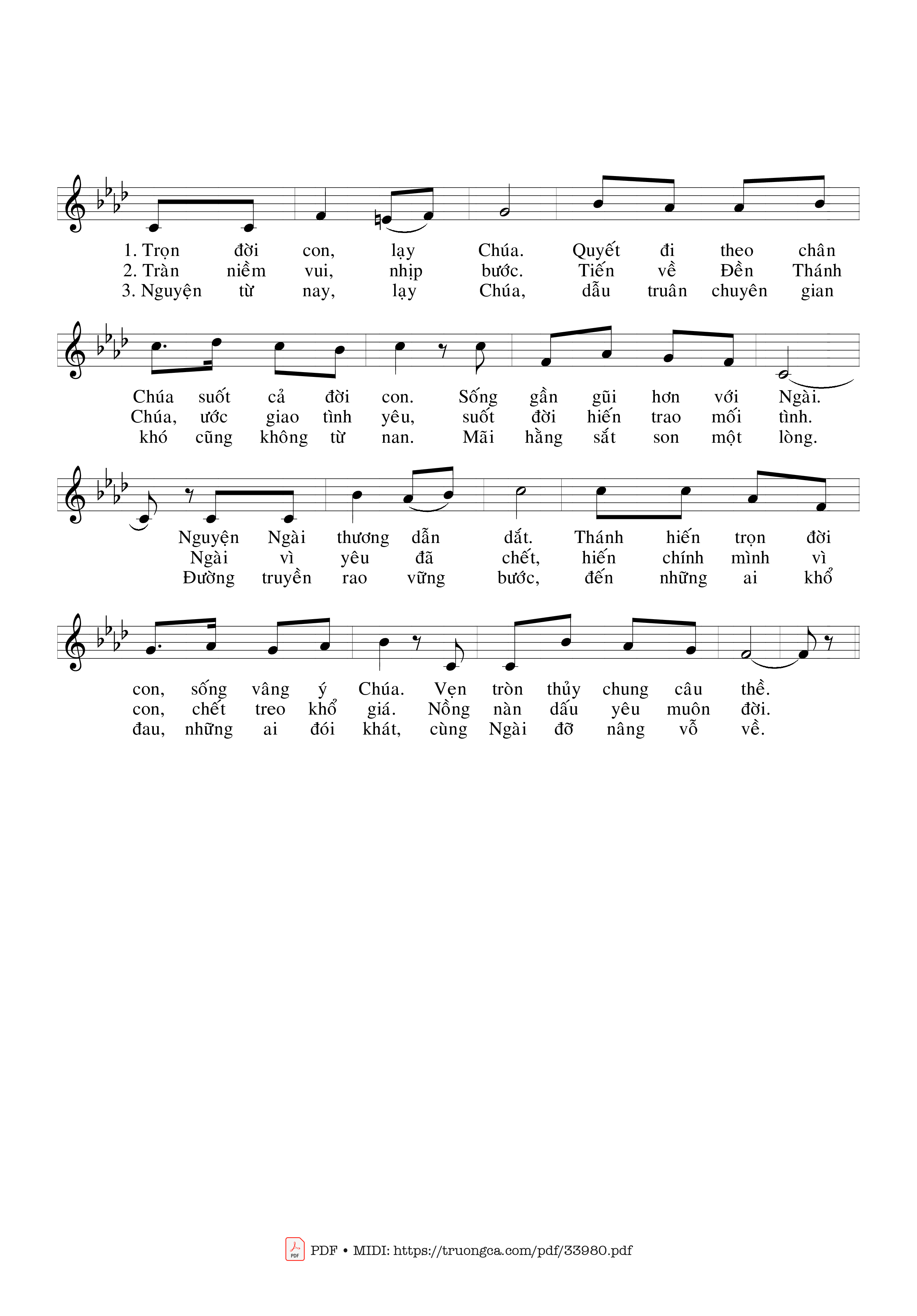 Page 2 of Sheet music PDF Lễ Khấn Dòng 1 - Hoàng Đan