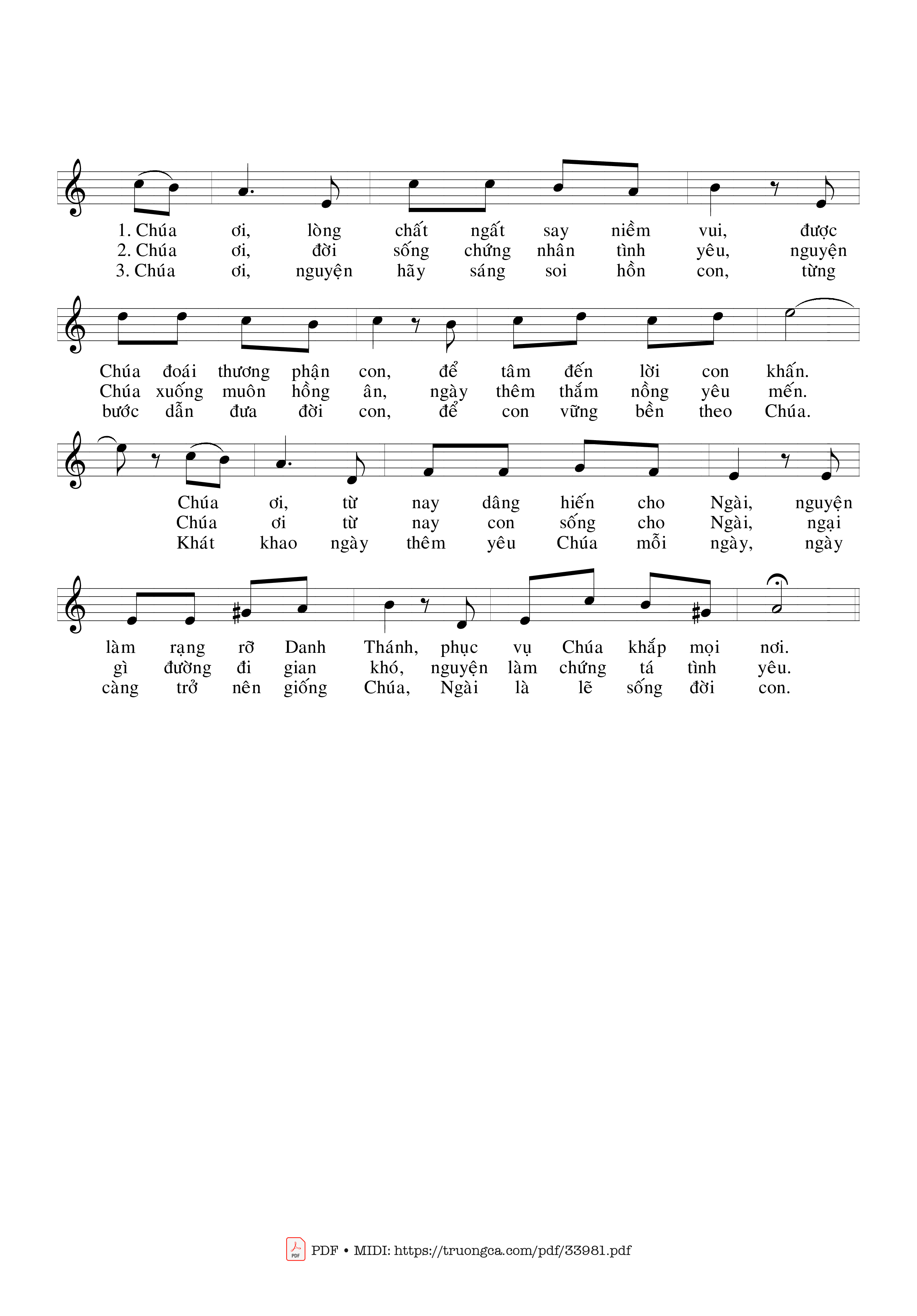 Page 2 of Sheet music PDF Lễ Khấn Dòng 2 - Hoàng Đan
