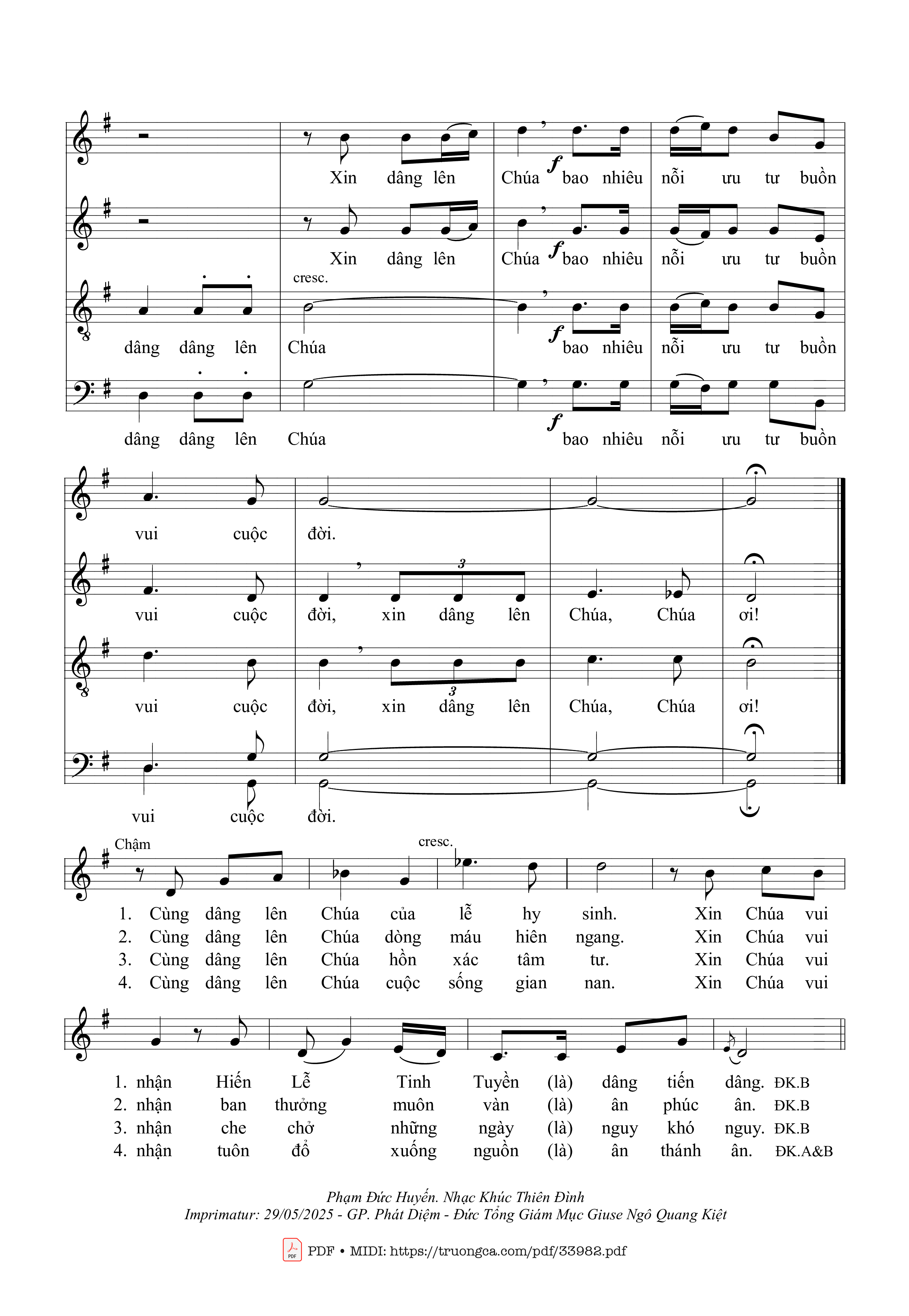 Page 2 of Sheet music PDF Hiến Lễ Tinh Tuyền - Phạm Đức Huyến