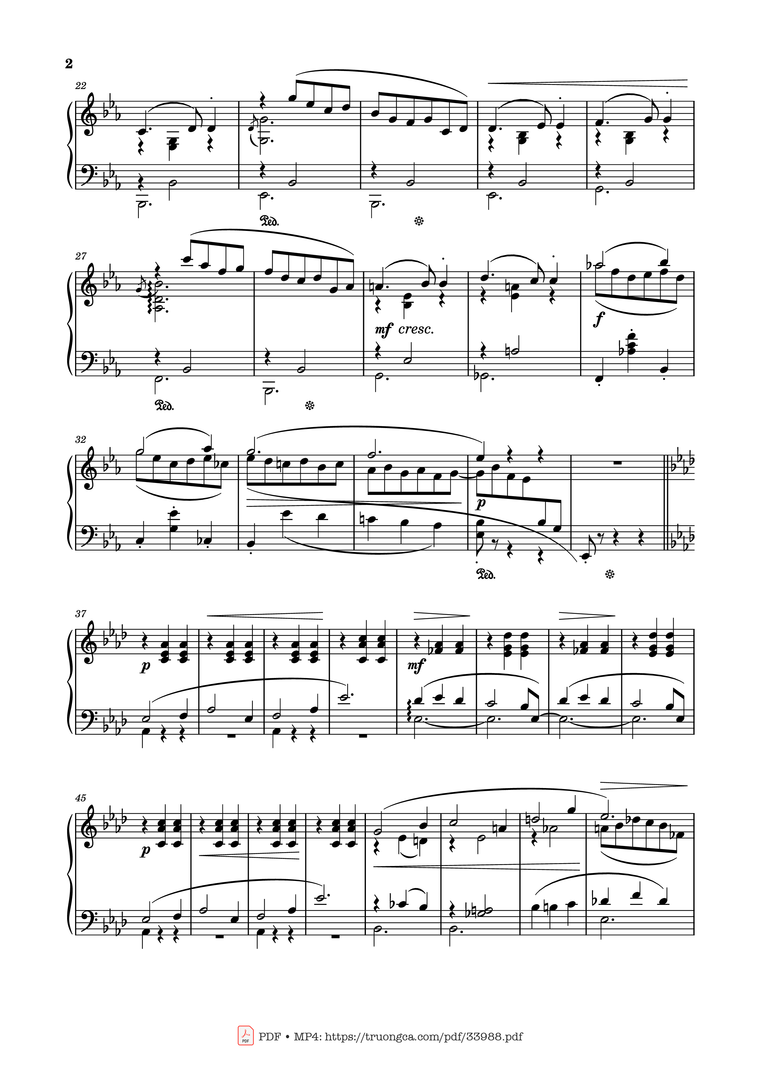 Page 2 of Sheet music PDF Piano Valse Caressante in E♭ Major Piano - Ottorino Respighi