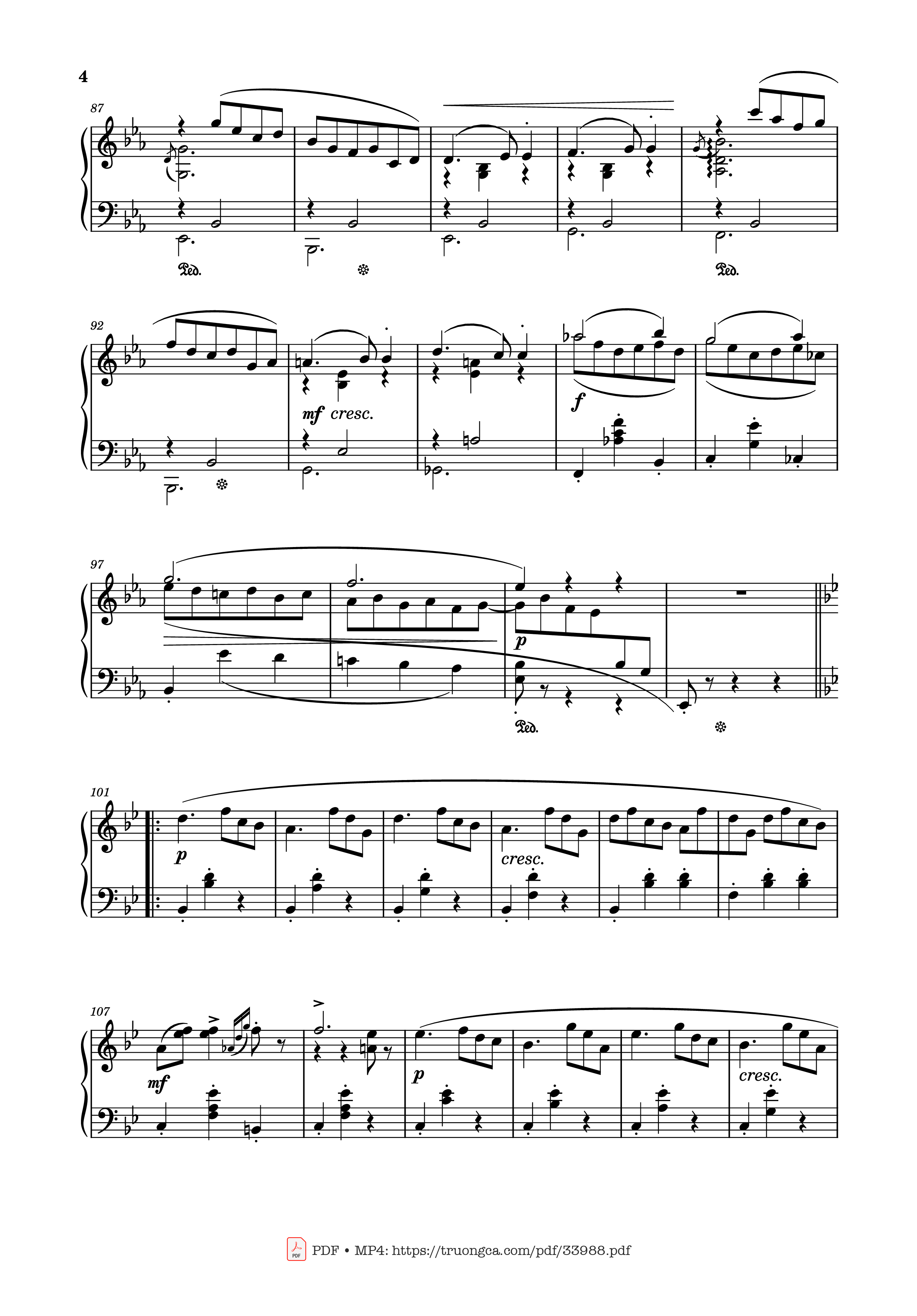 Page 4 of Sheet music PDF Piano Valse Caressante in E♭ Major Piano - Ottorino Respighi