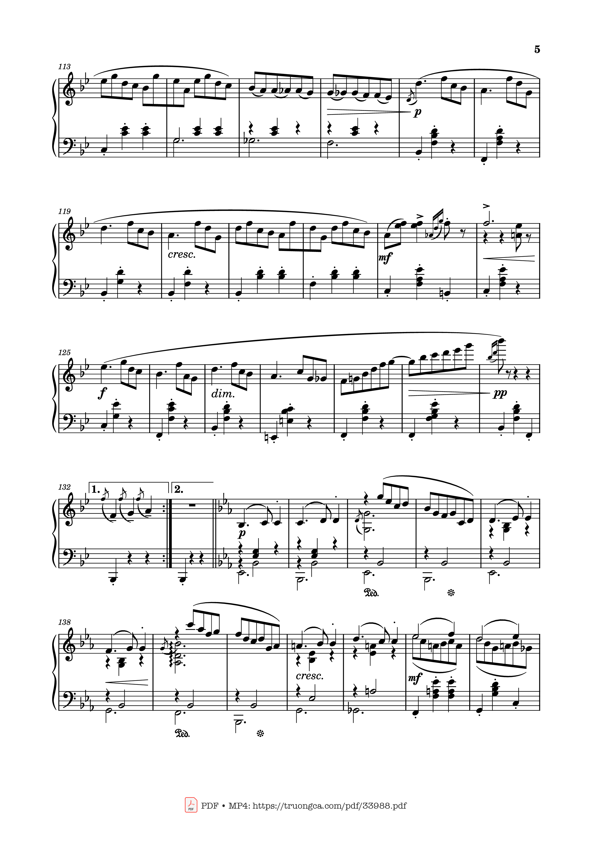 Page 5 of Sheet music PDF Piano Valse Caressante in E♭ Major Piano - Ottorino Respighi
