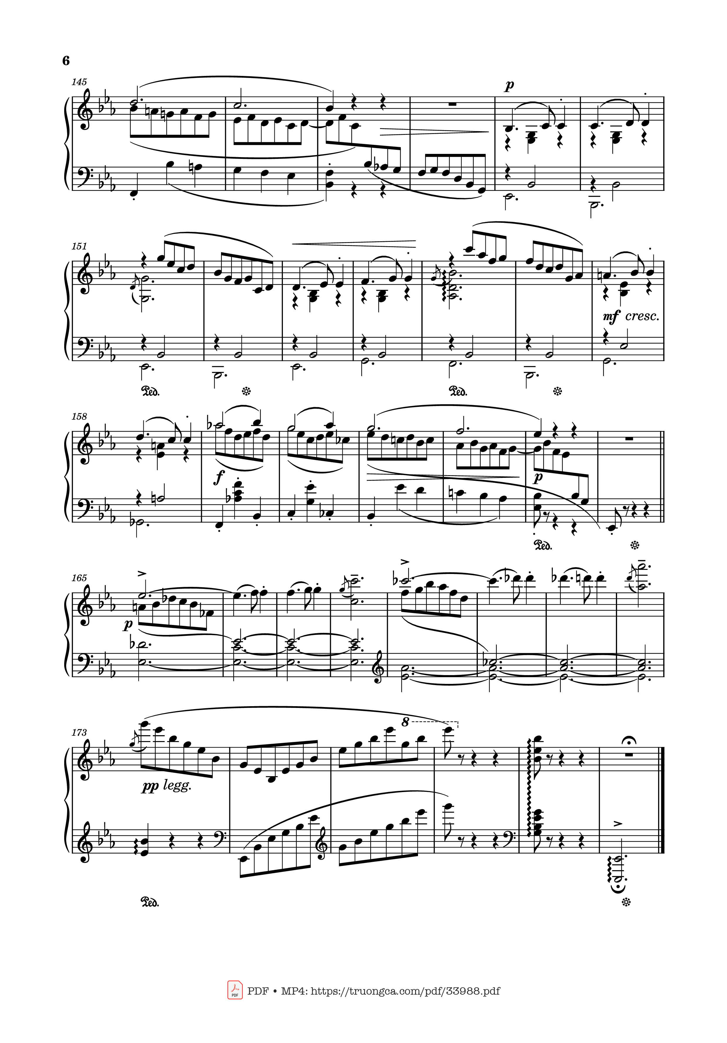 Page 6 of Sheet music PDF Piano Valse Caressante in E♭ Major Piano - Ottorino Respighi