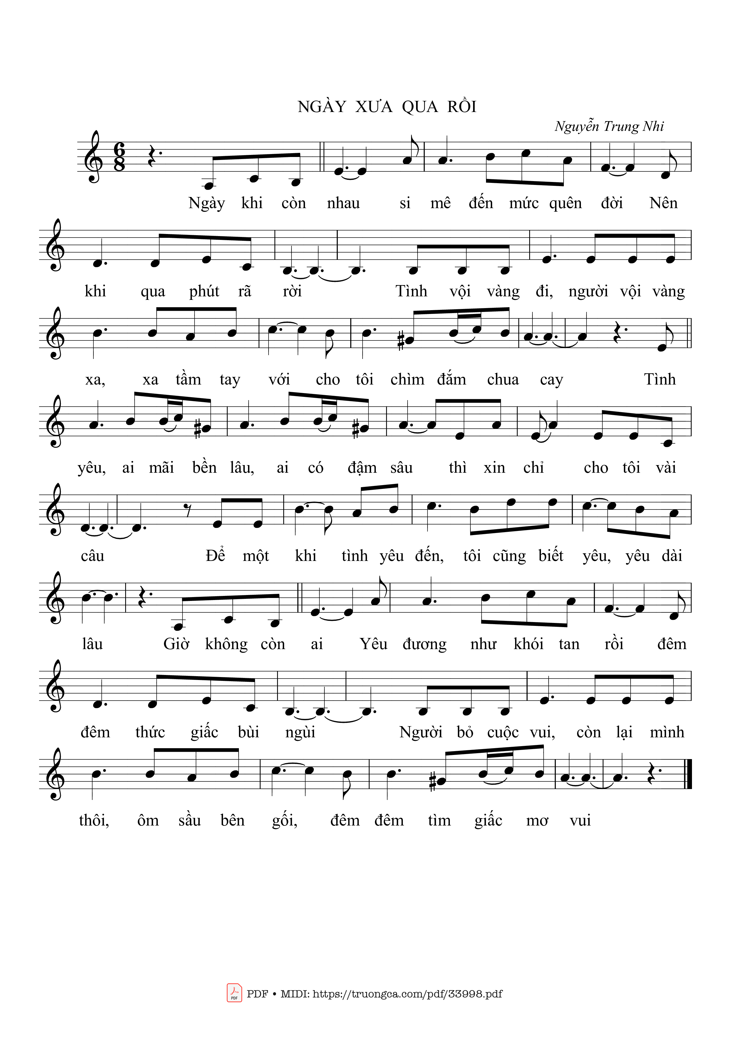 Ngày xưa qua rồi