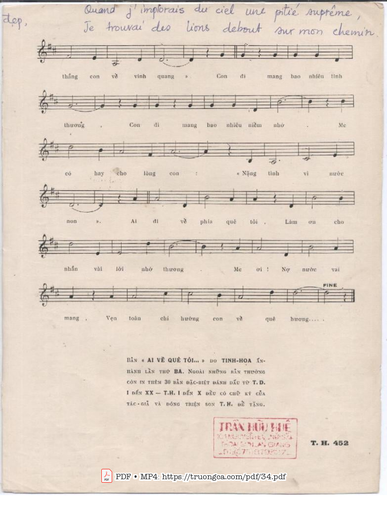 Page 3 of Sheet music PDF Ai về quê tôi - Tiến Đạt