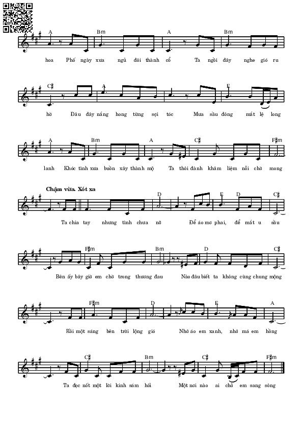 Page 2 of Sheet music PDF Bao giờ ta cùng em sang sông - Võ Tá Hân