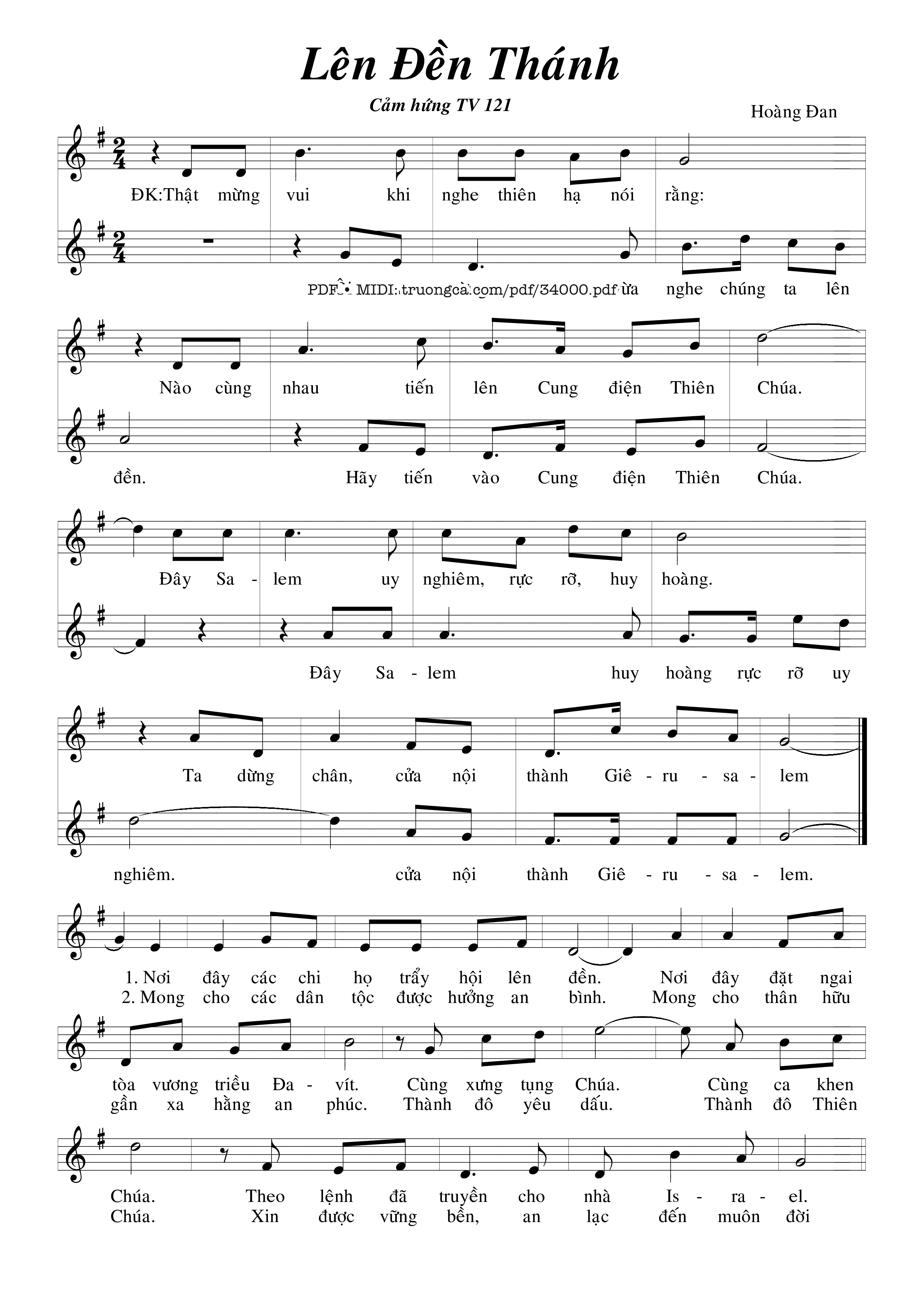 Sheet PDF of Lên Đền Thánh