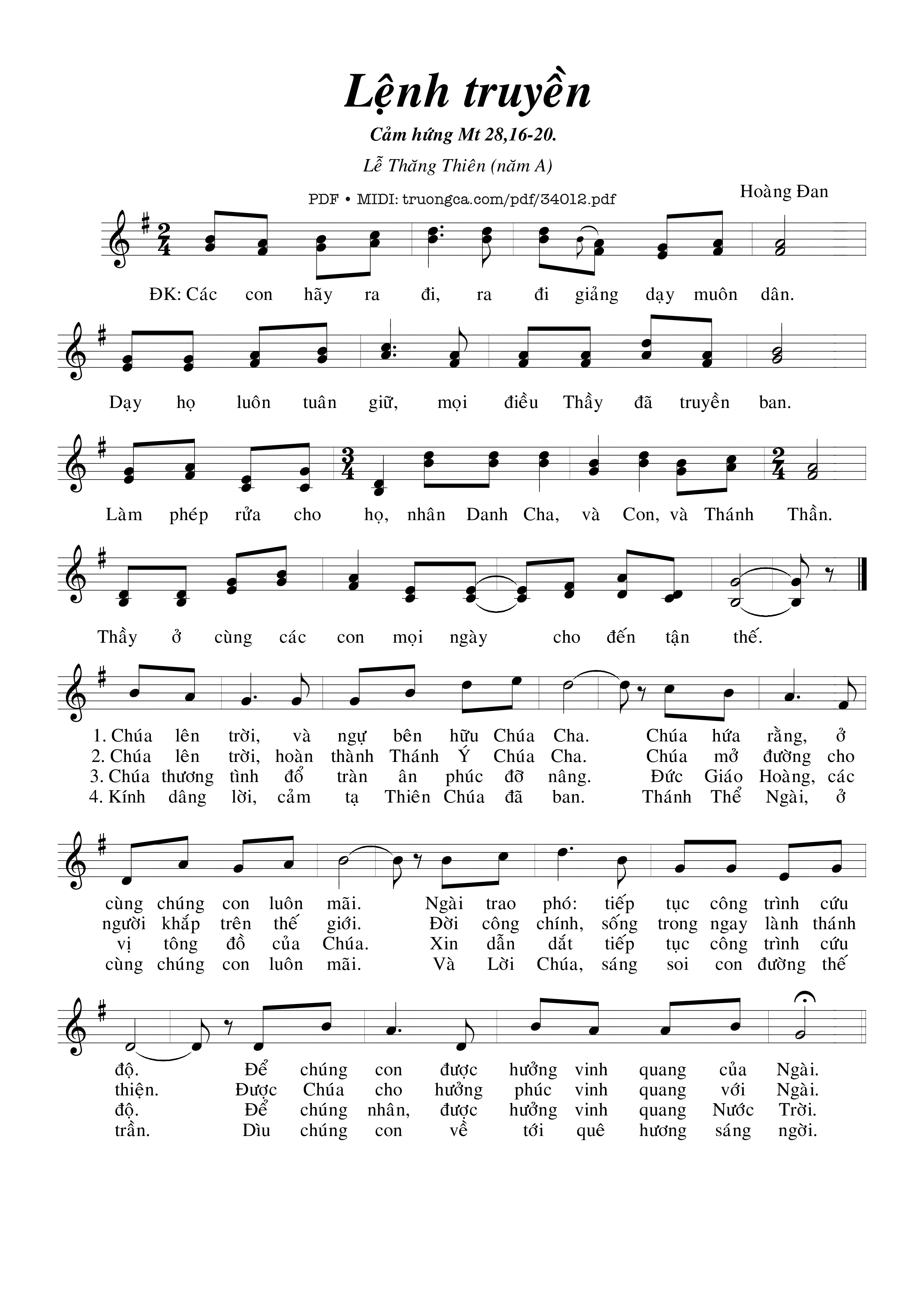 Sheet PDF of Lệnh Truyền