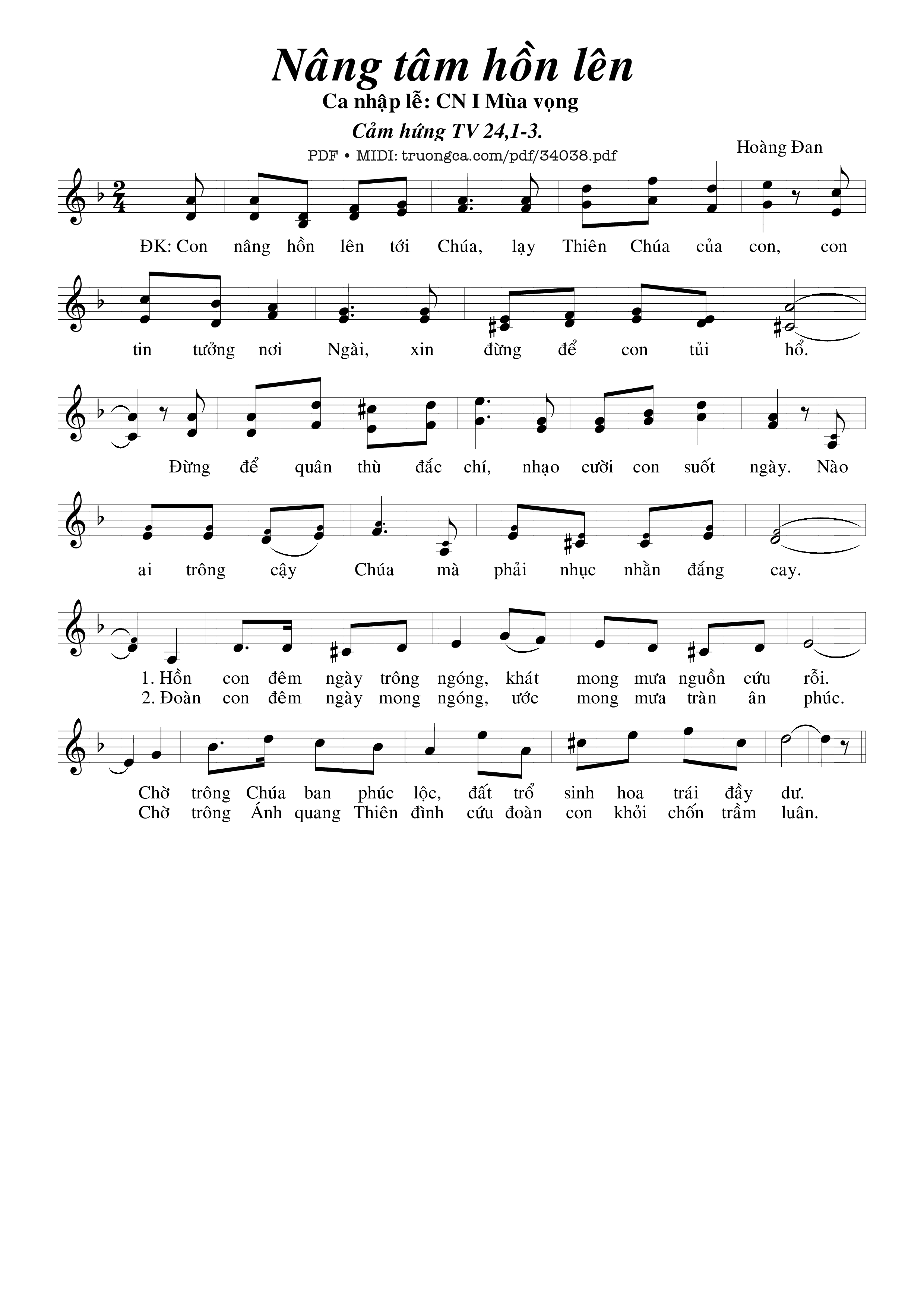 Sheet PDF of Nâng Tâm Hồn Lên