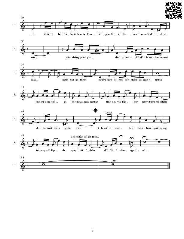 Page 2 of Sheet music PDF Mất nhau trong đời - Nguyễn Hoàng Đô