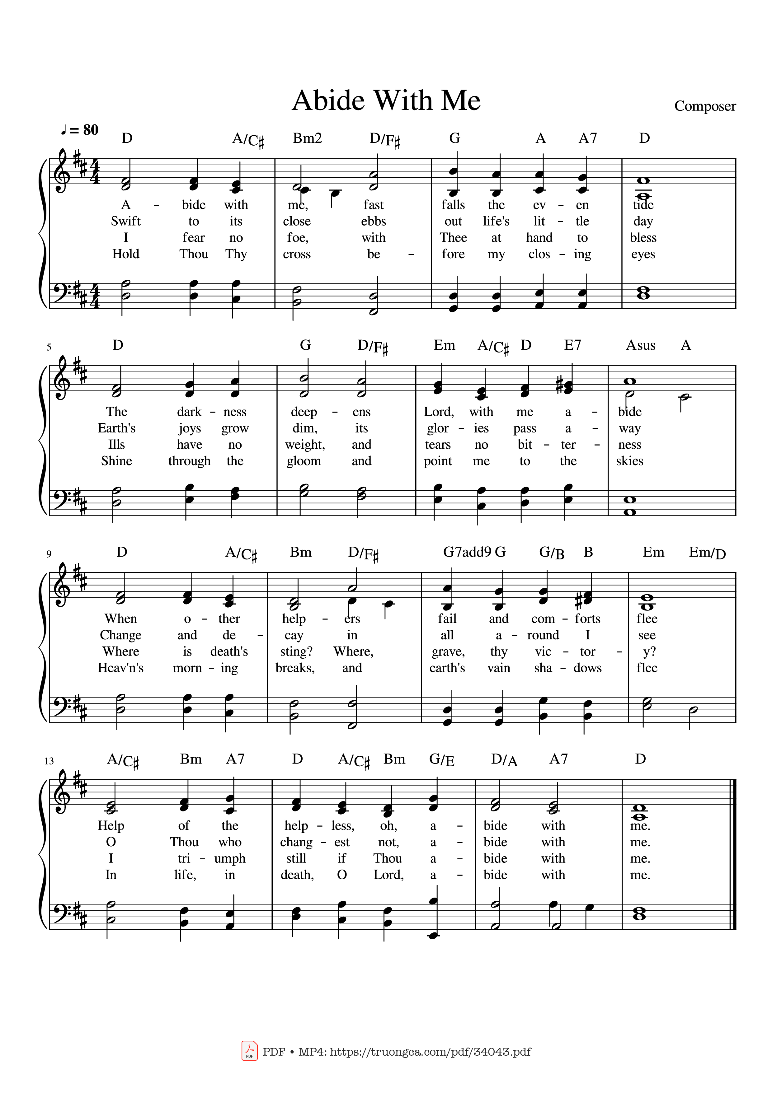 Abide with me, fast falls the eventide, Trang 1