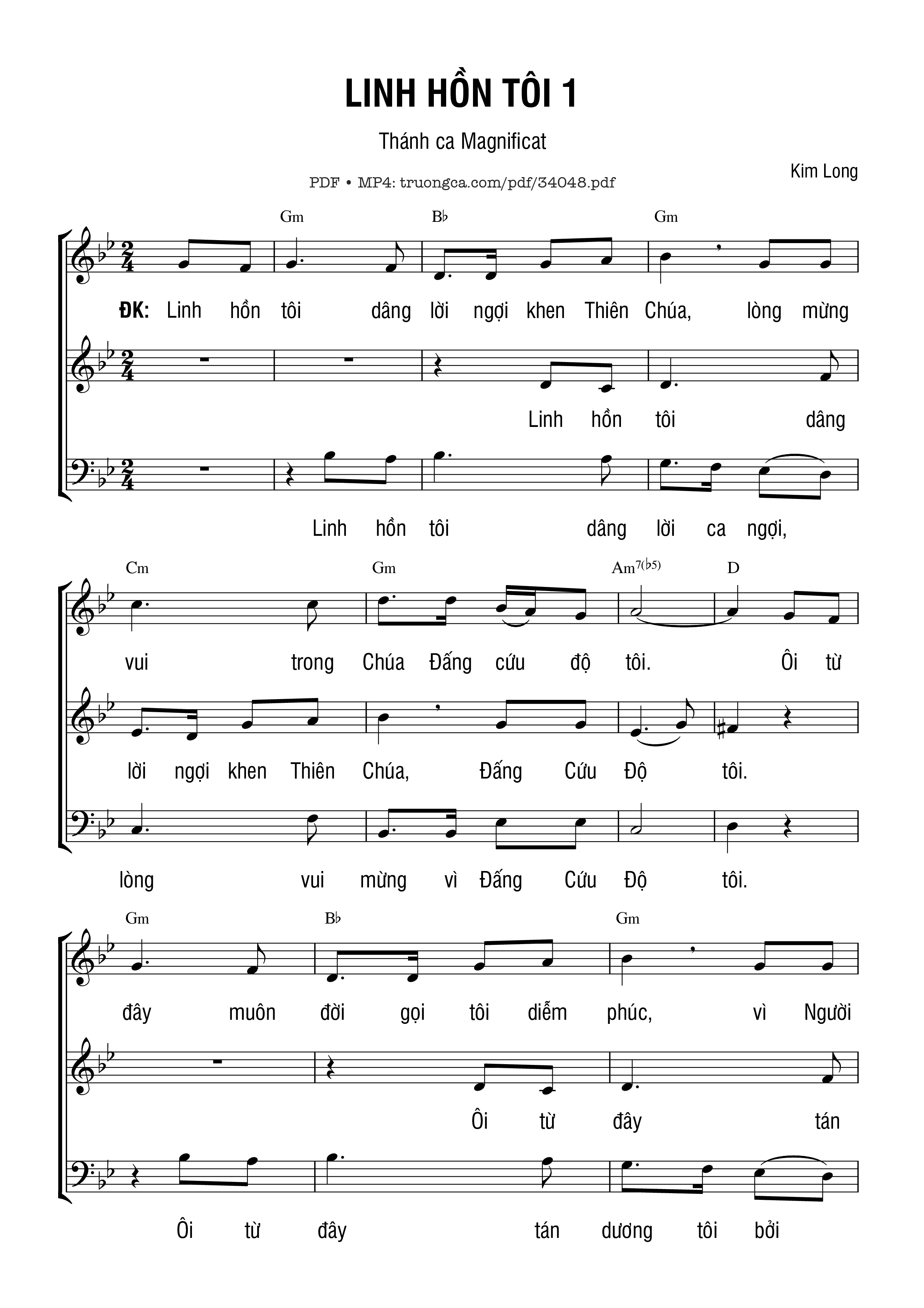 Sheet PDF of Linh Hồn Tôi 1