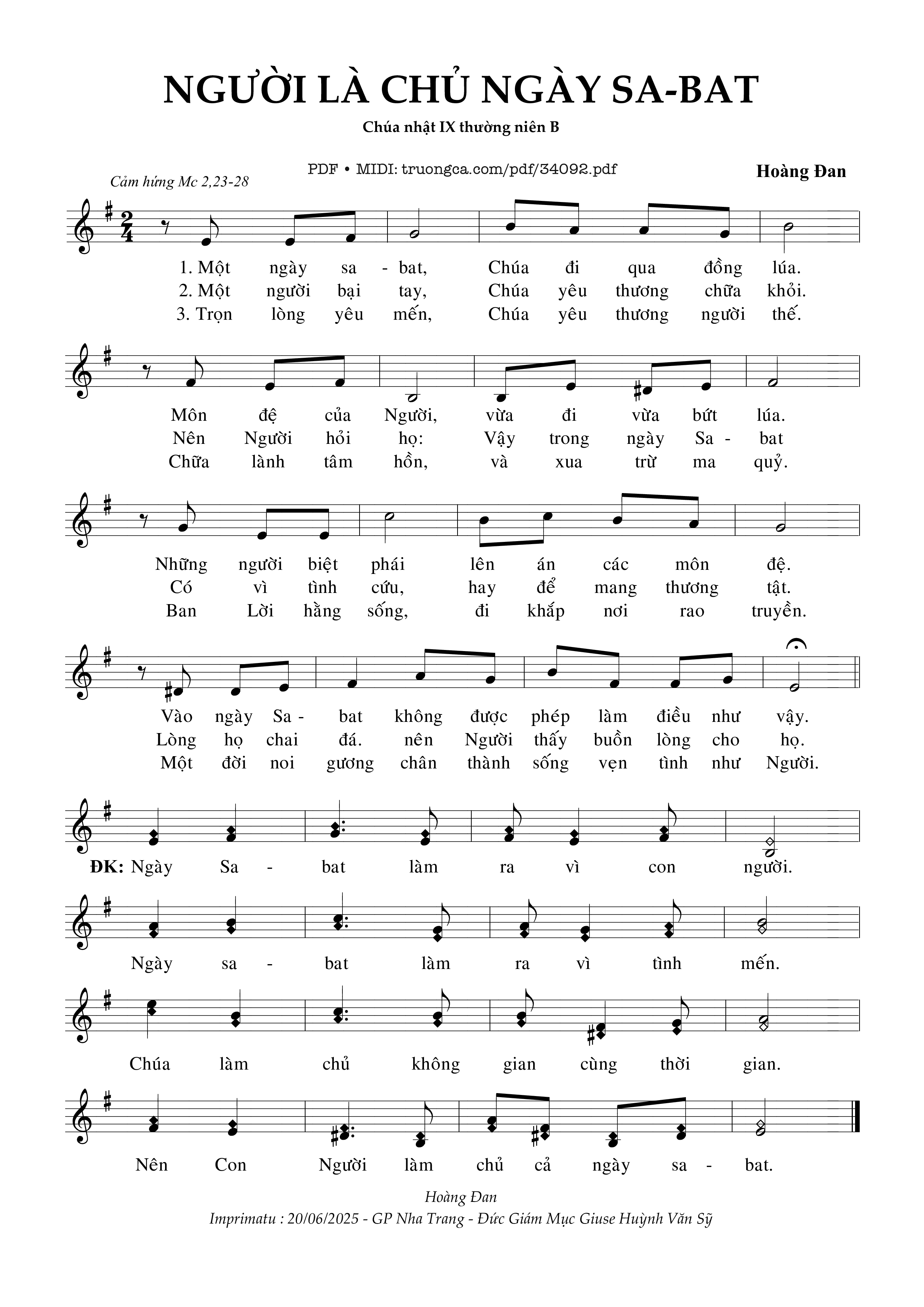 Người Là Chủ Ngày Sabat