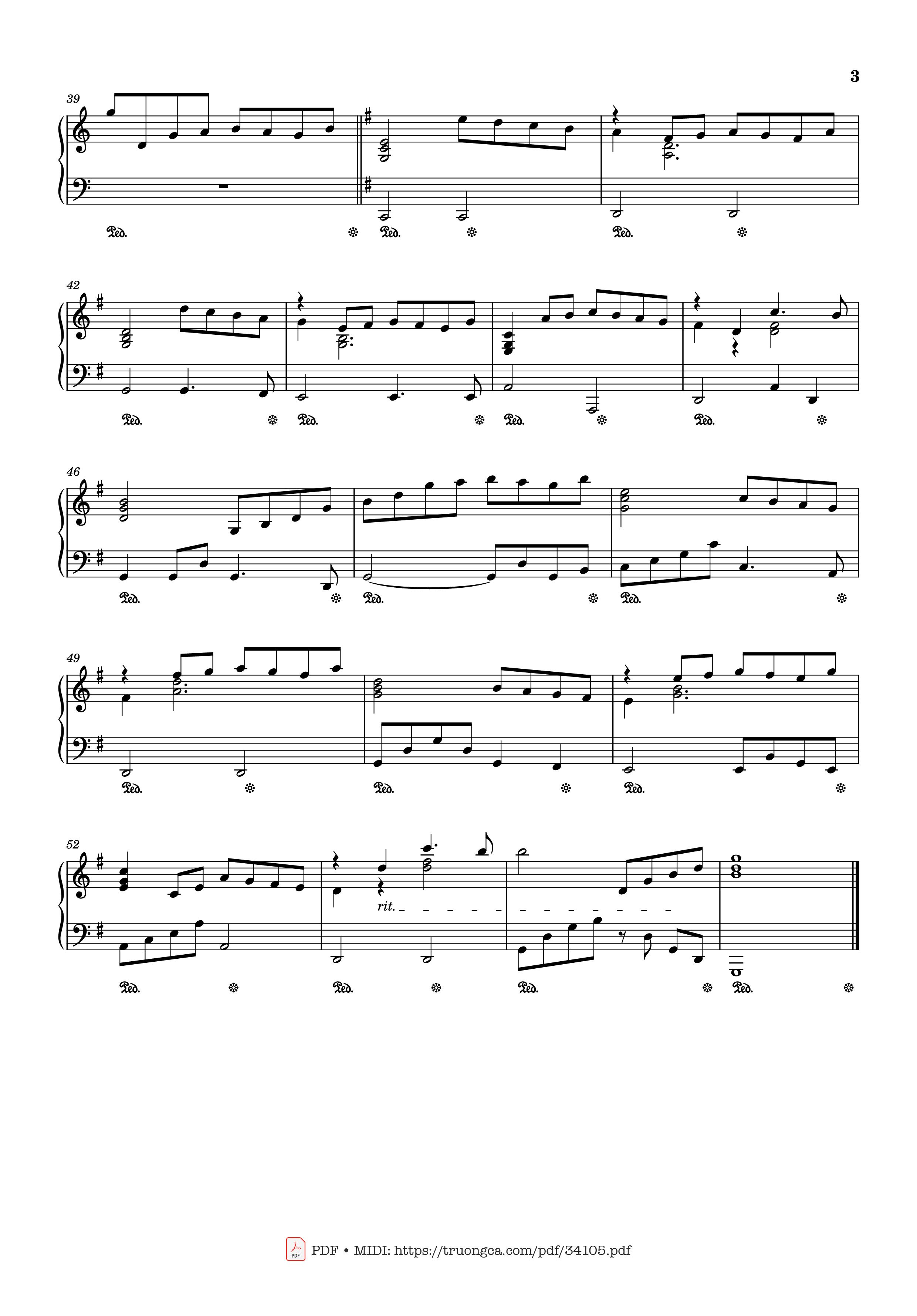 Page 3 of Sheet music PDF The Homecoming Piano - Eloge