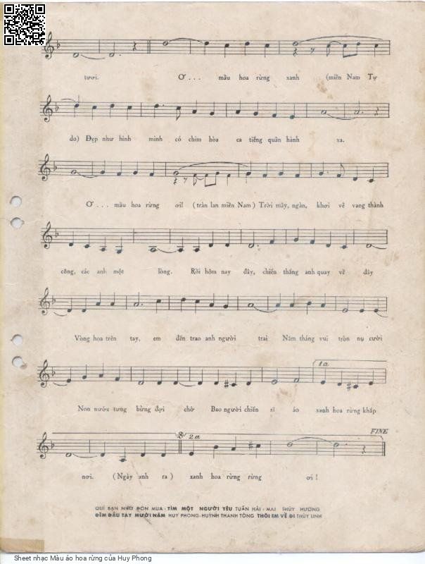 Page 3 of Sheet music PDF Màu áo hoa rừng - Huy Phong
