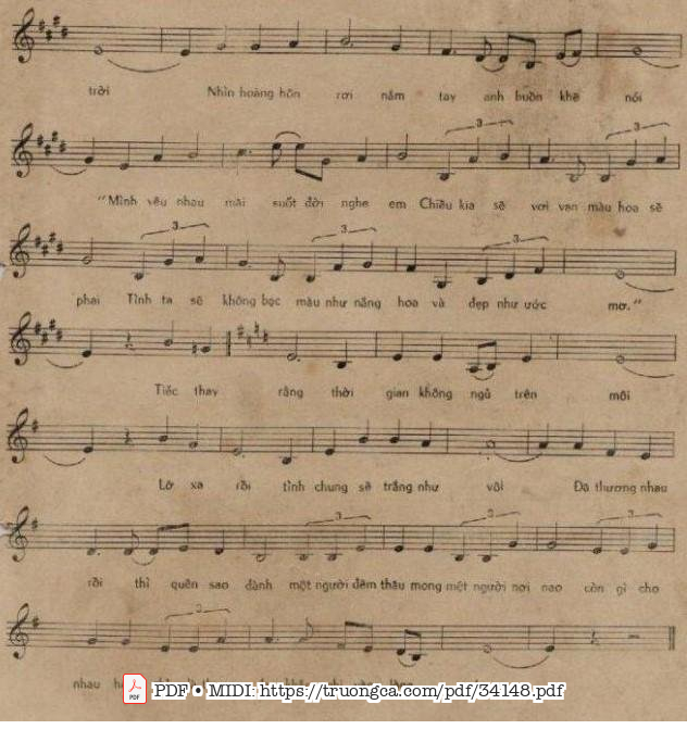 Page 2 of Sheet music PDF Nếu anh đừng hẹn - Lê Dinh