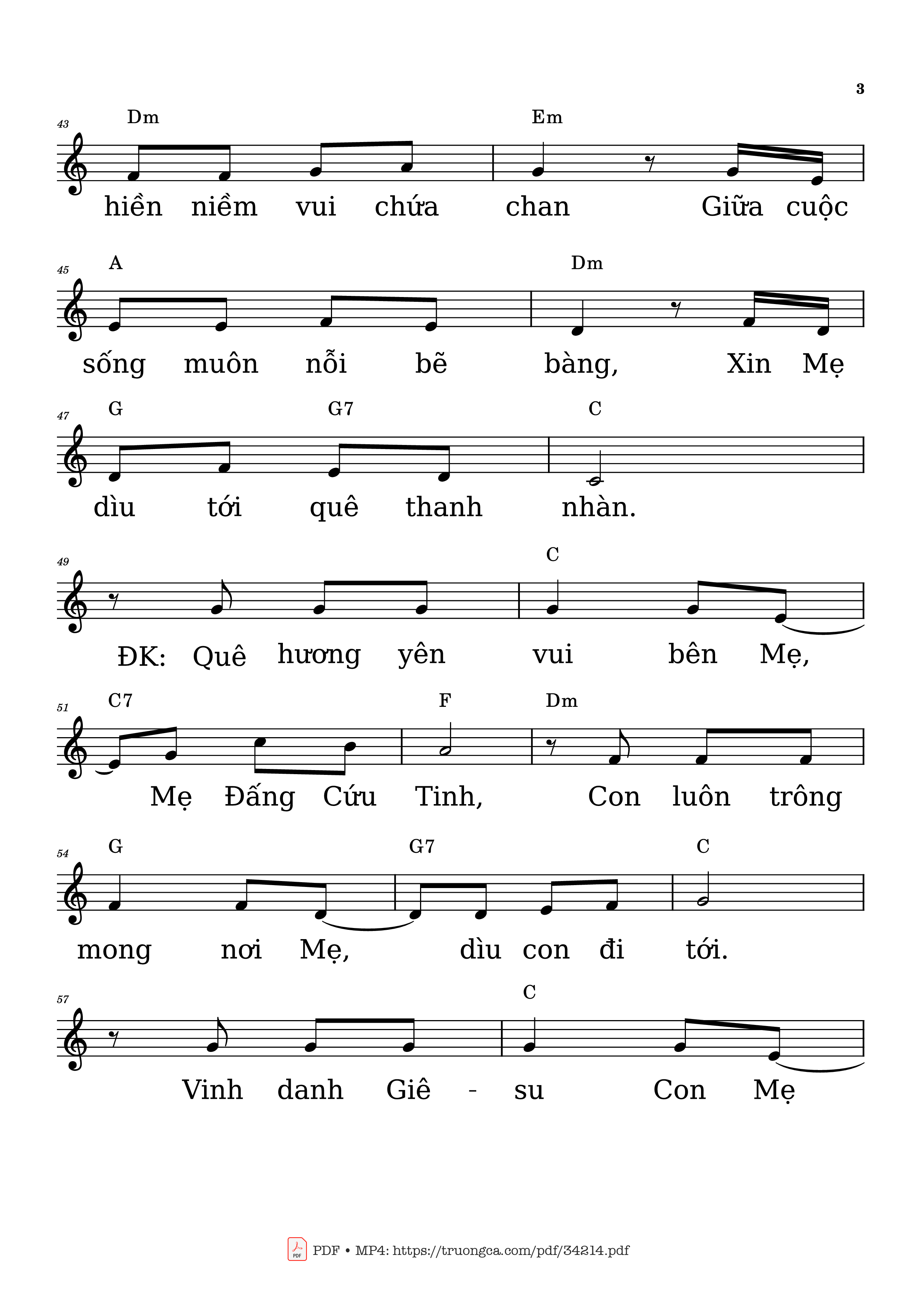 Mẹ ơi! xin dâng mẹ tràng hoa Mân Côi, Trang 3