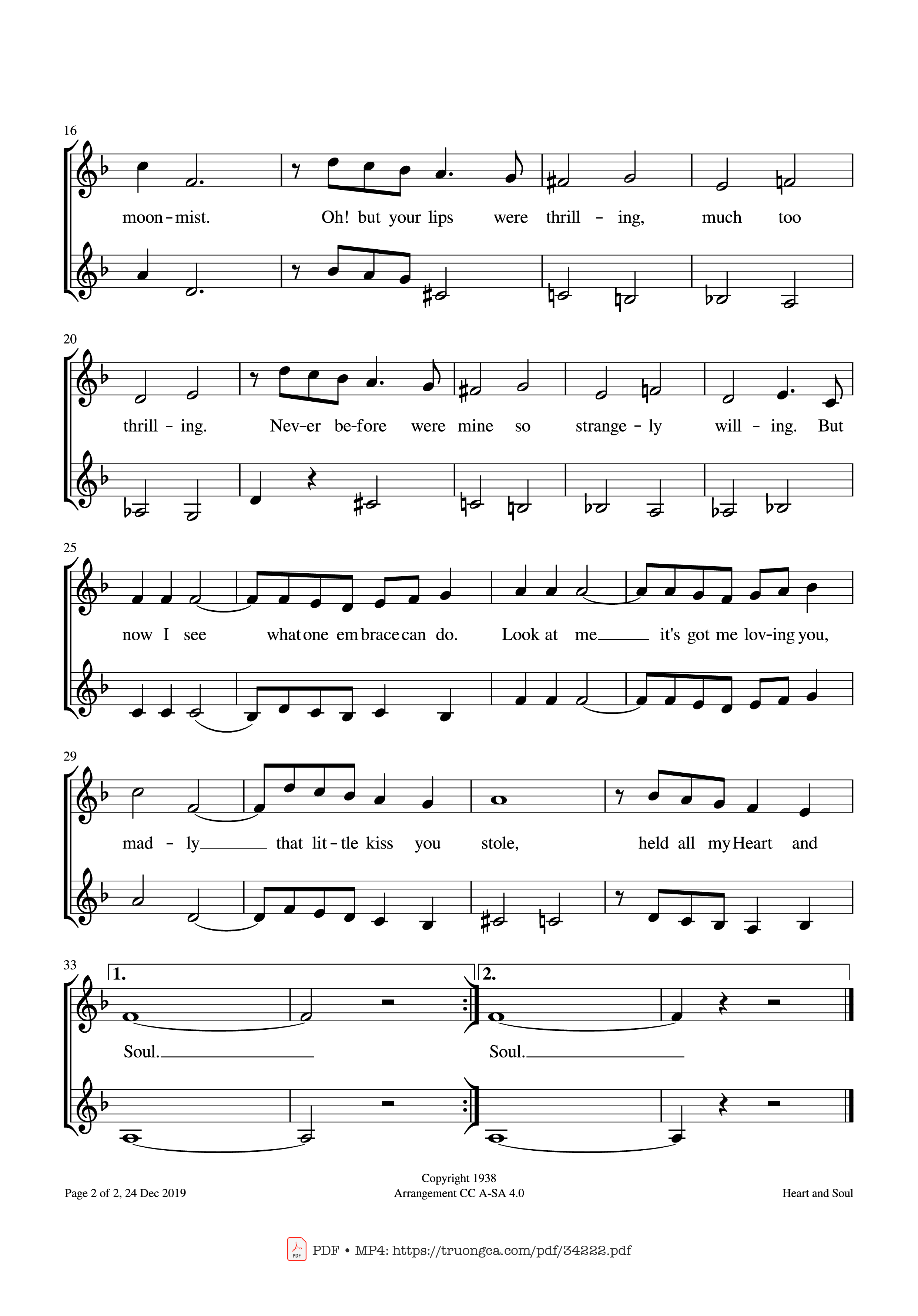 Page 2 of Sheet music PDF Heart and Soul Violin - Hoagy Carmichael