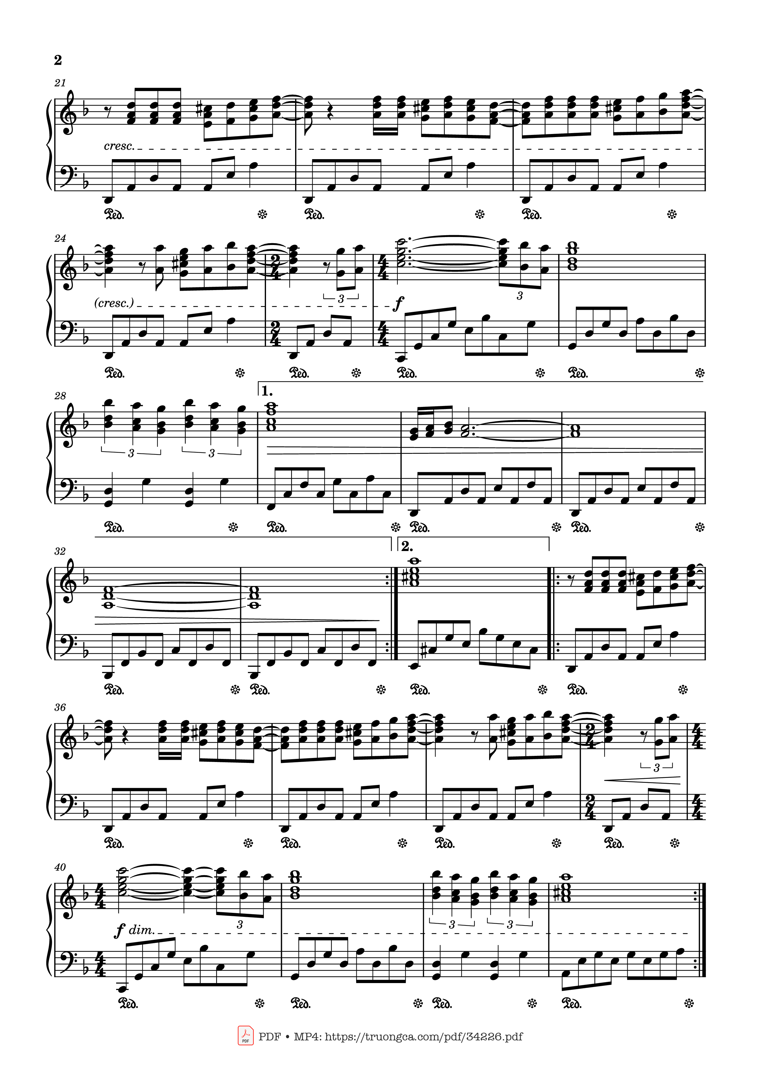 Page 2 of Sheet music PDF Piano Woman in Love Piano - Robin Hugh Gibb
