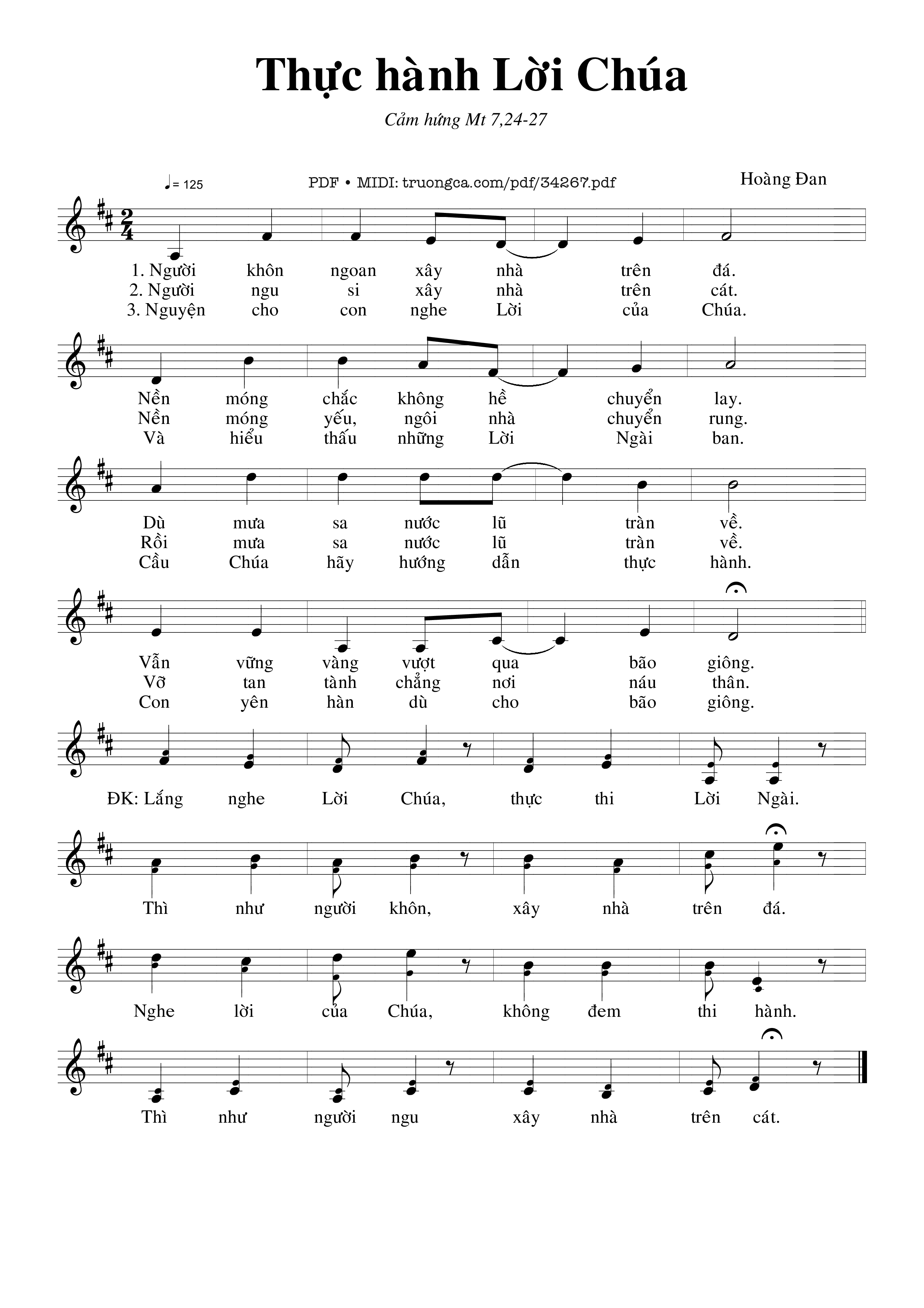 Sheet PDF of Thực Hành Lời Chúa