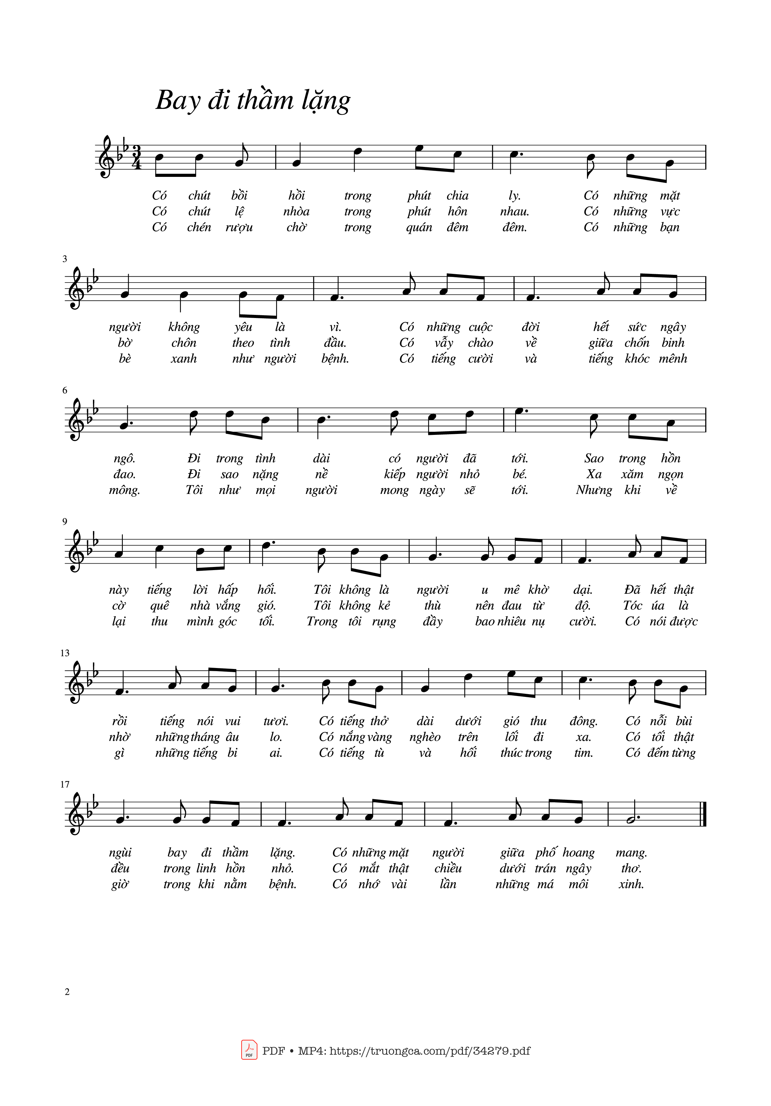 Page 2 of Sheet music PDF Tình khúc Trịnh Công Sơn - Trịnh Công Sơn