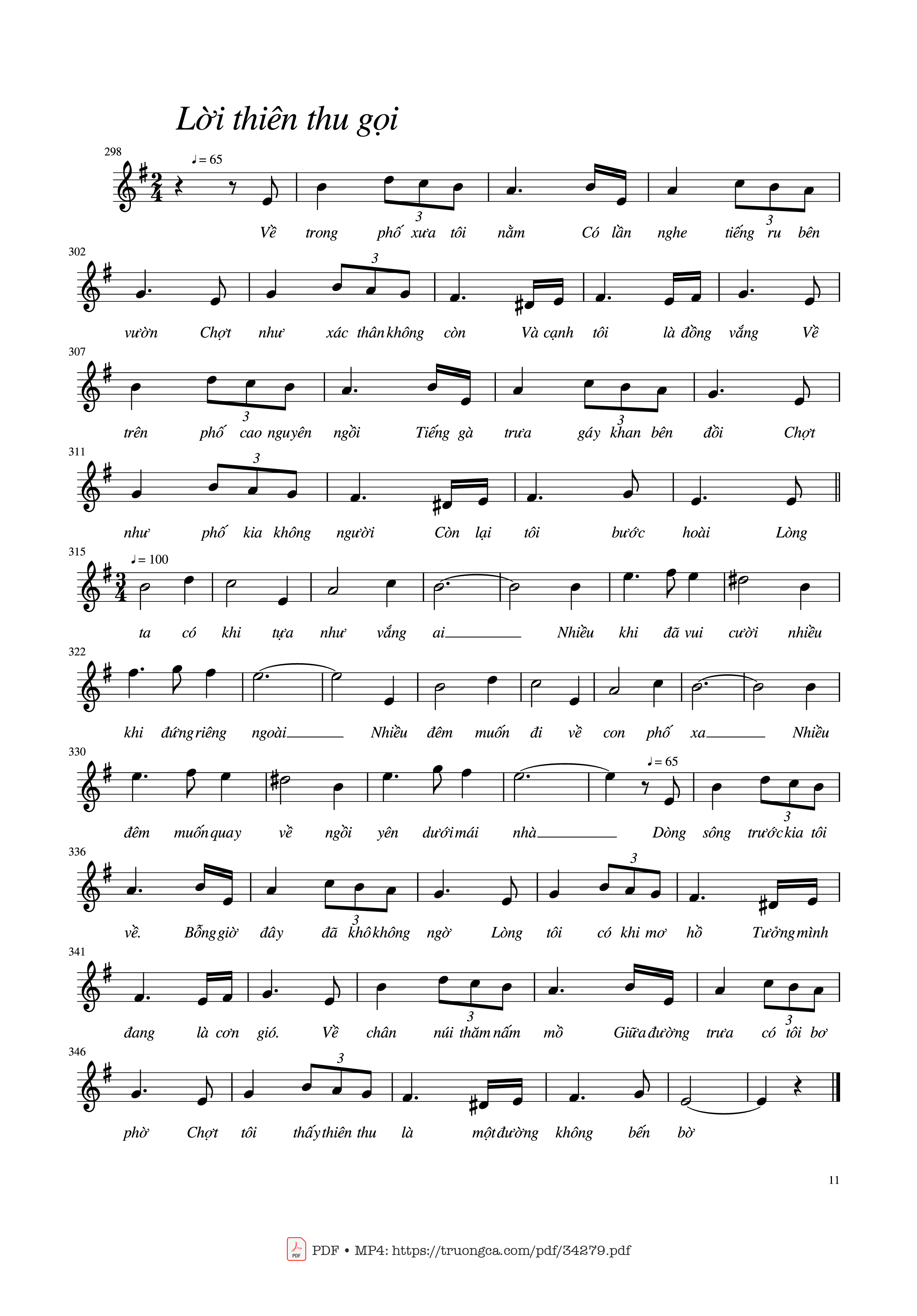 Page 11 of Sheet music PDF Tình khúc Trịnh Công Sơn - Trịnh Công Sơn