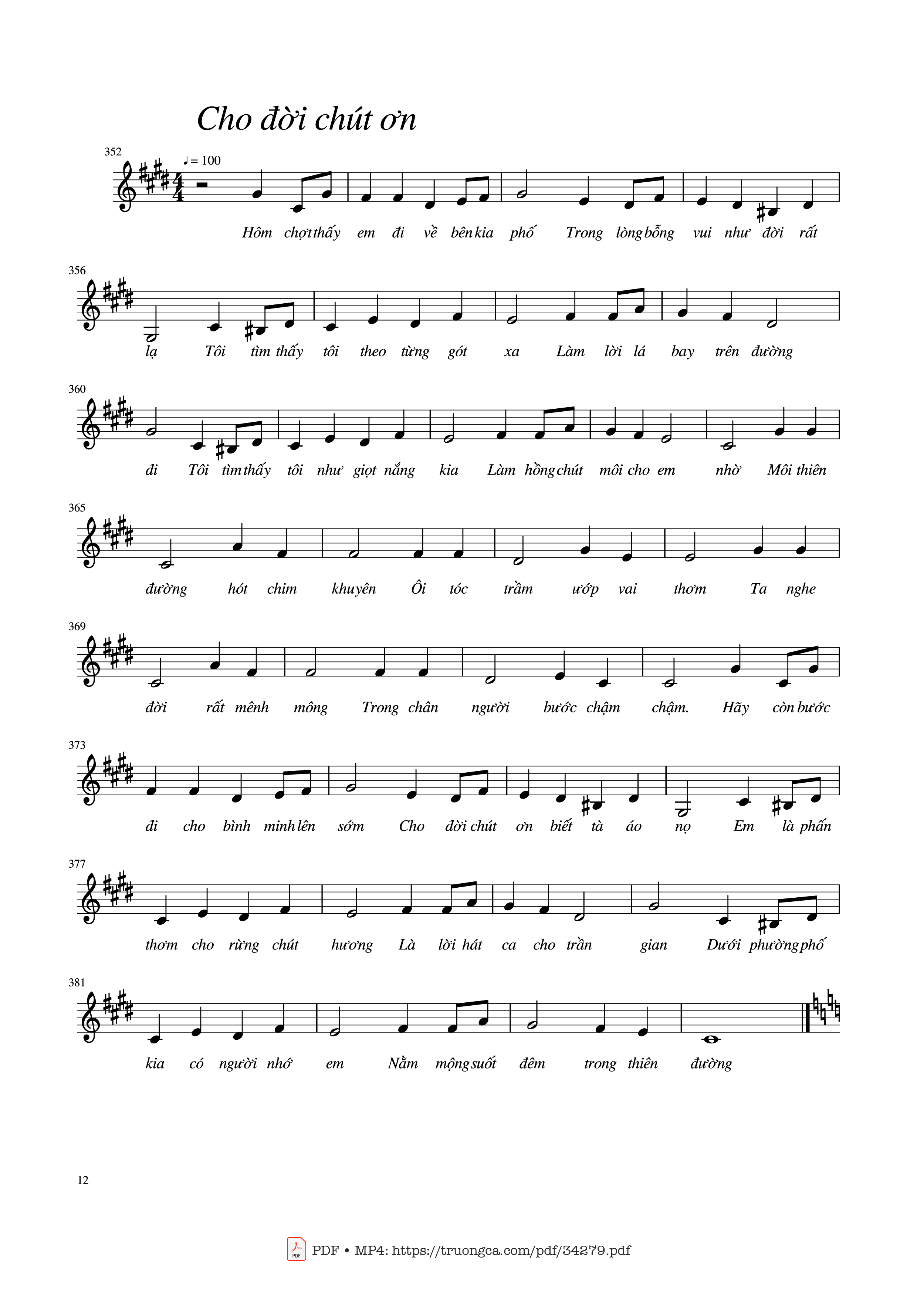 Page 12 of Sheet music PDF Tình khúc Trịnh Công Sơn - Trịnh Công Sơn