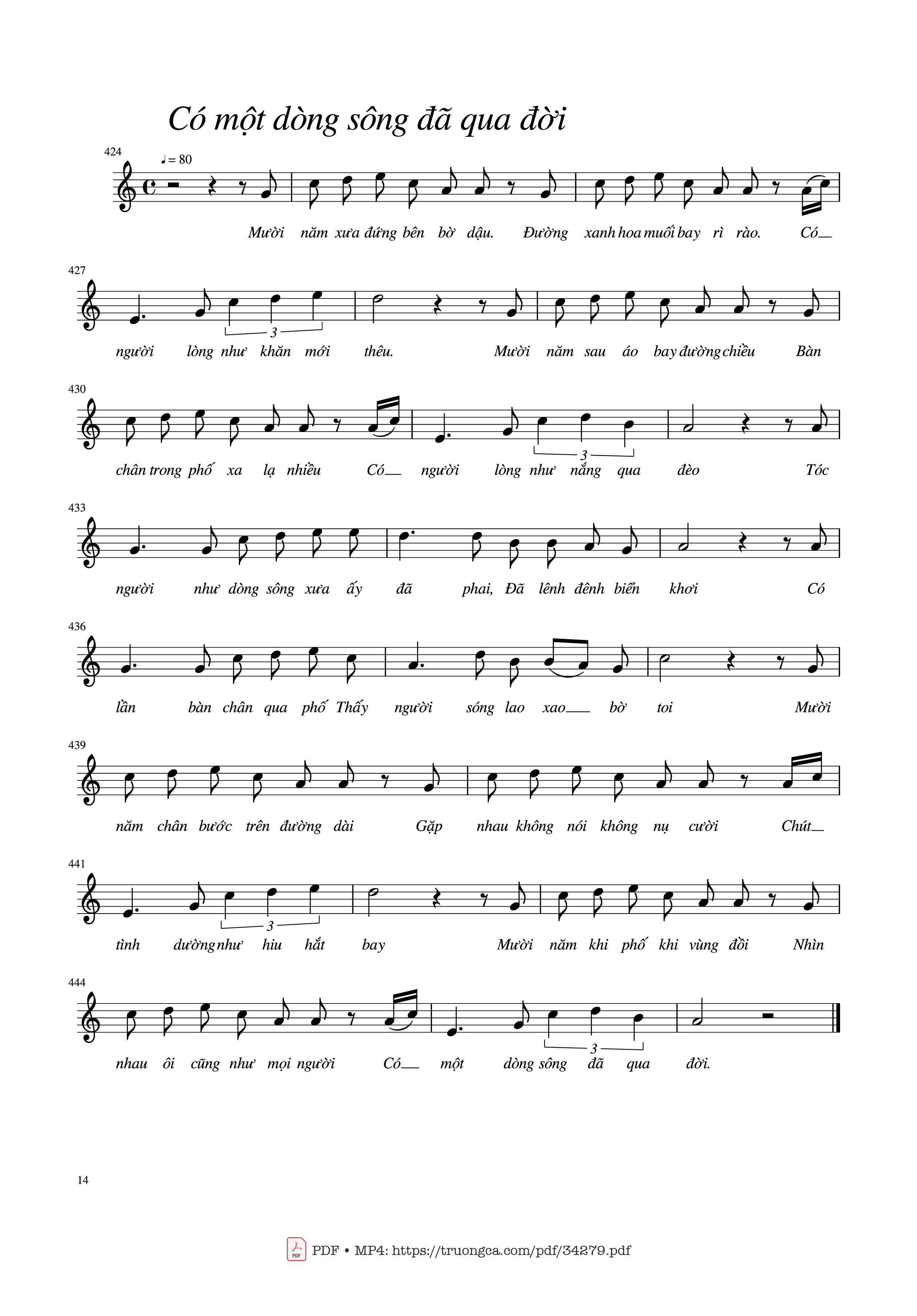 Page 14 of Sheet music PDF Tình khúc Trịnh Công Sơn - Trịnh Công Sơn