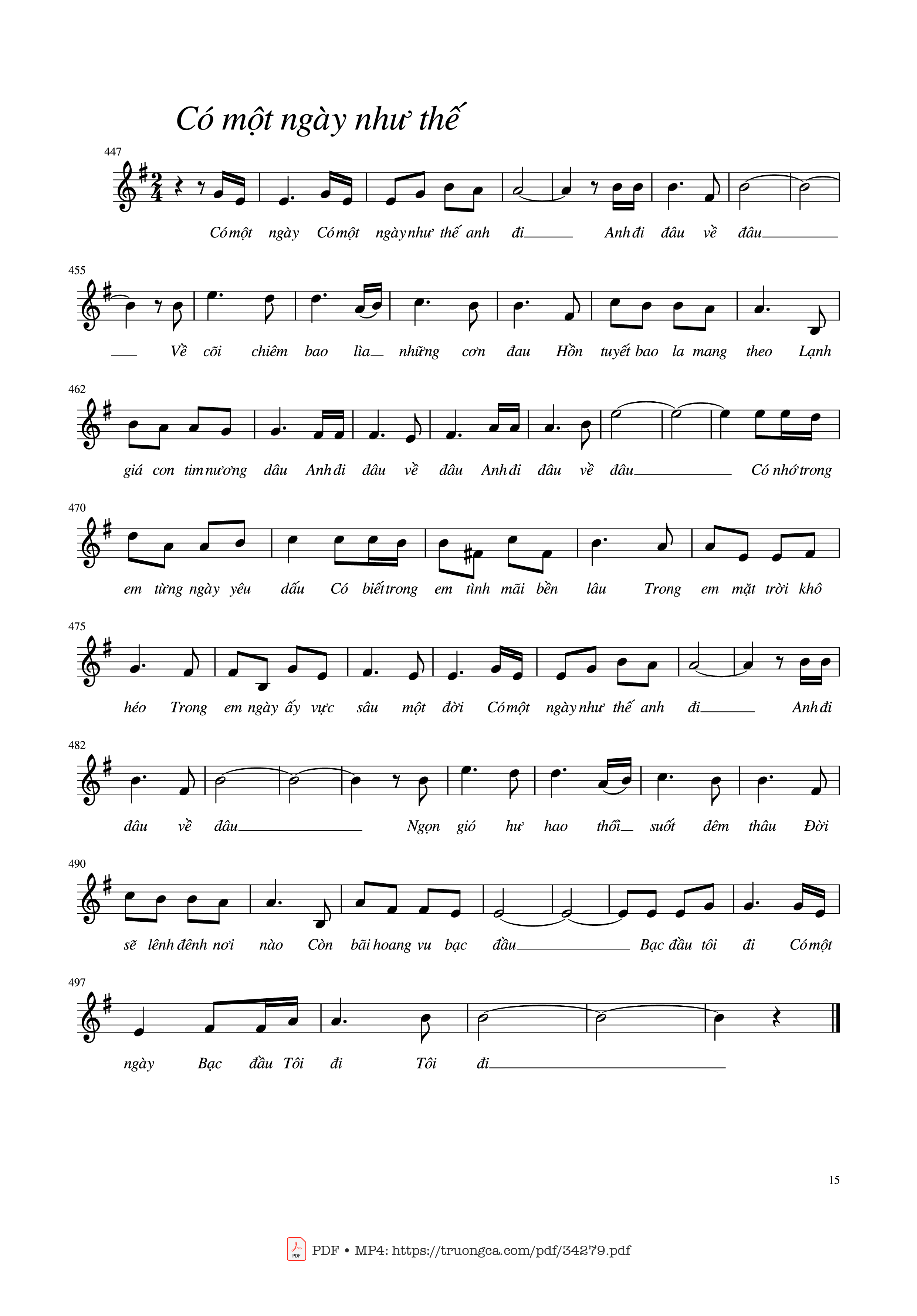 Page 15 of Sheet music PDF Tình khúc Trịnh Công Sơn - Trịnh Công Sơn