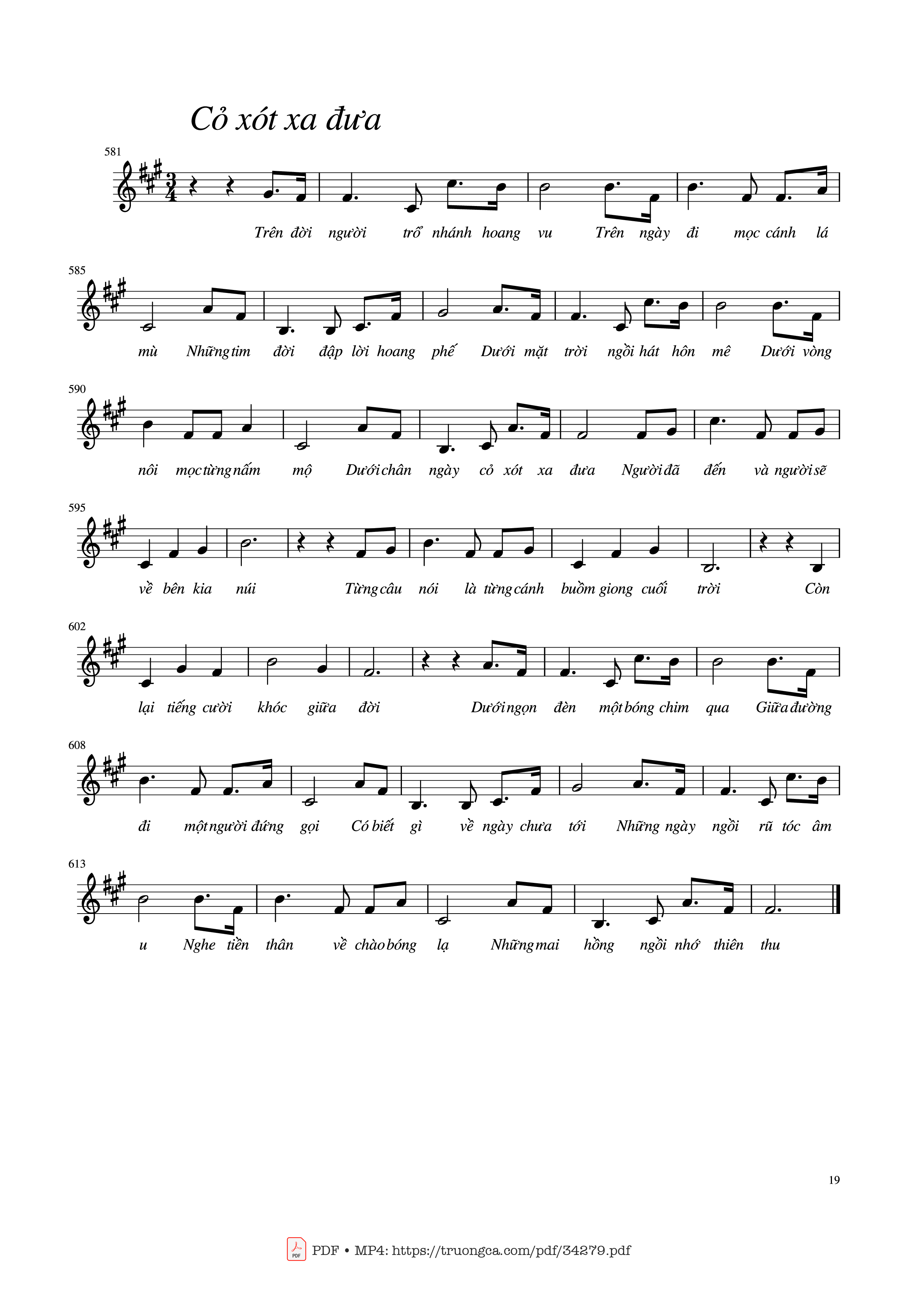 Page 19 of Sheet music PDF Tình khúc Trịnh Công Sơn - Trịnh Công Sơn