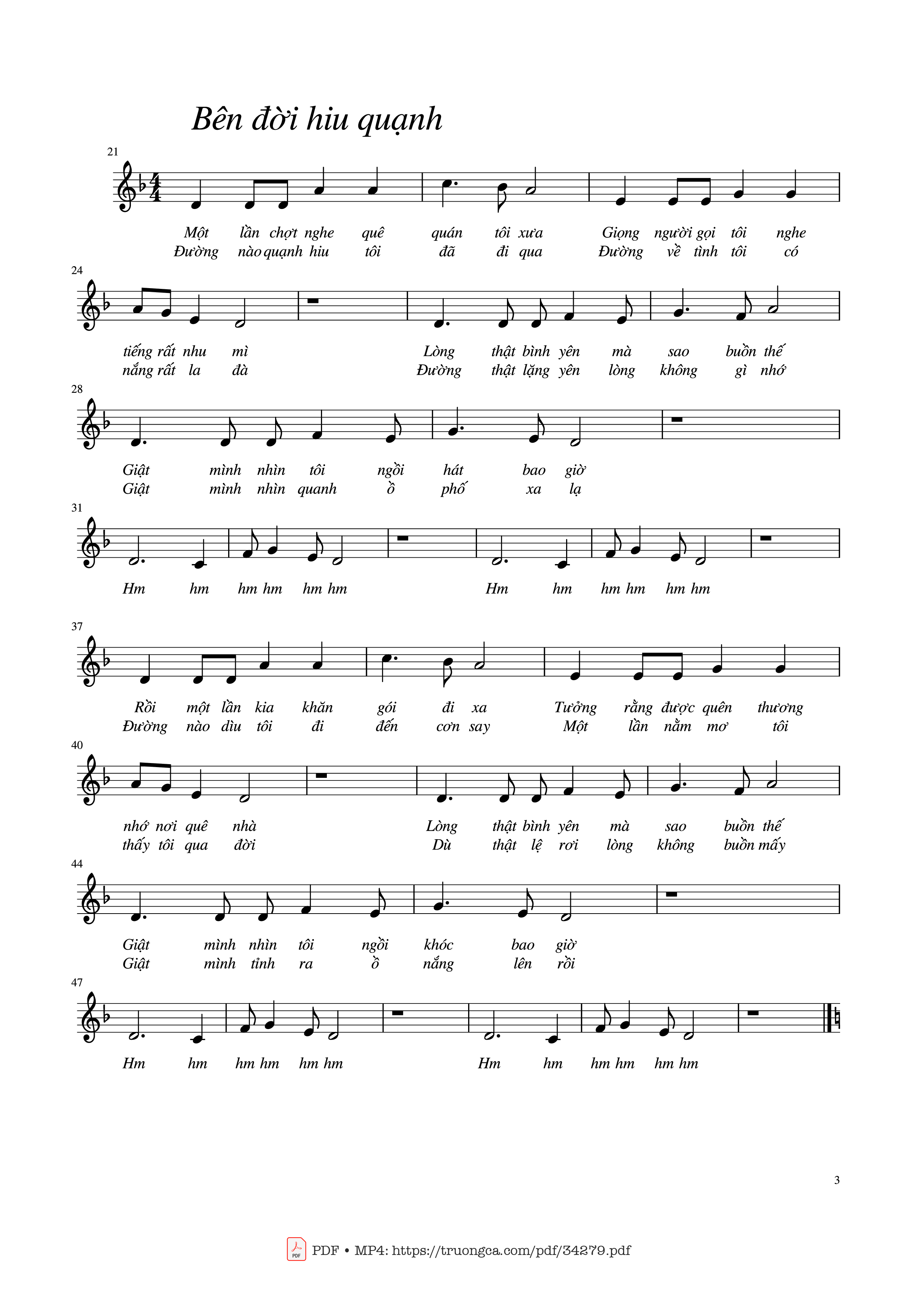 Page 3 of Sheet music PDF Tình khúc Trịnh Công Sơn - Trịnh Công Sơn
