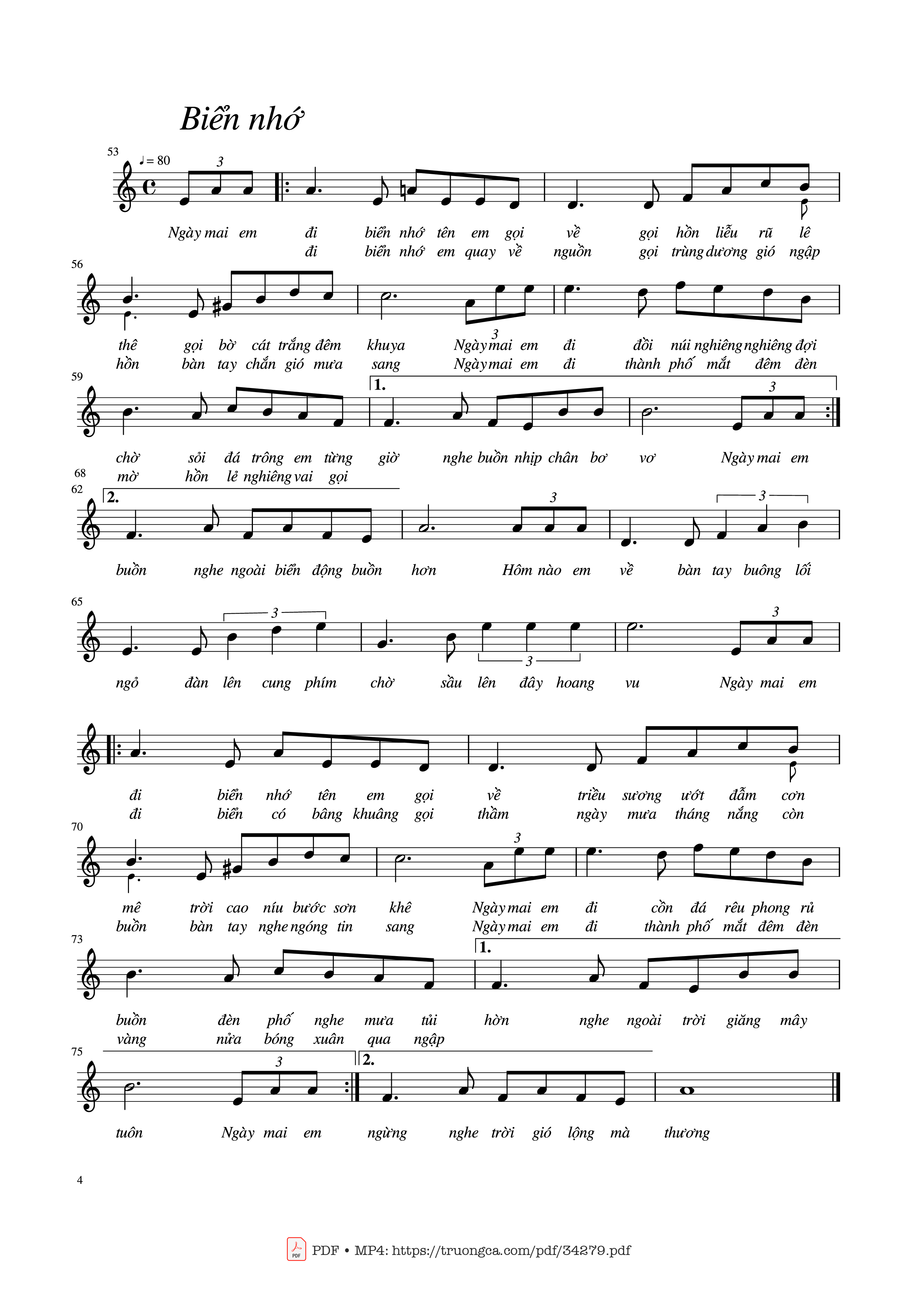 Page 4 of Sheet music PDF Tình khúc Trịnh Công Sơn - Trịnh Công Sơn