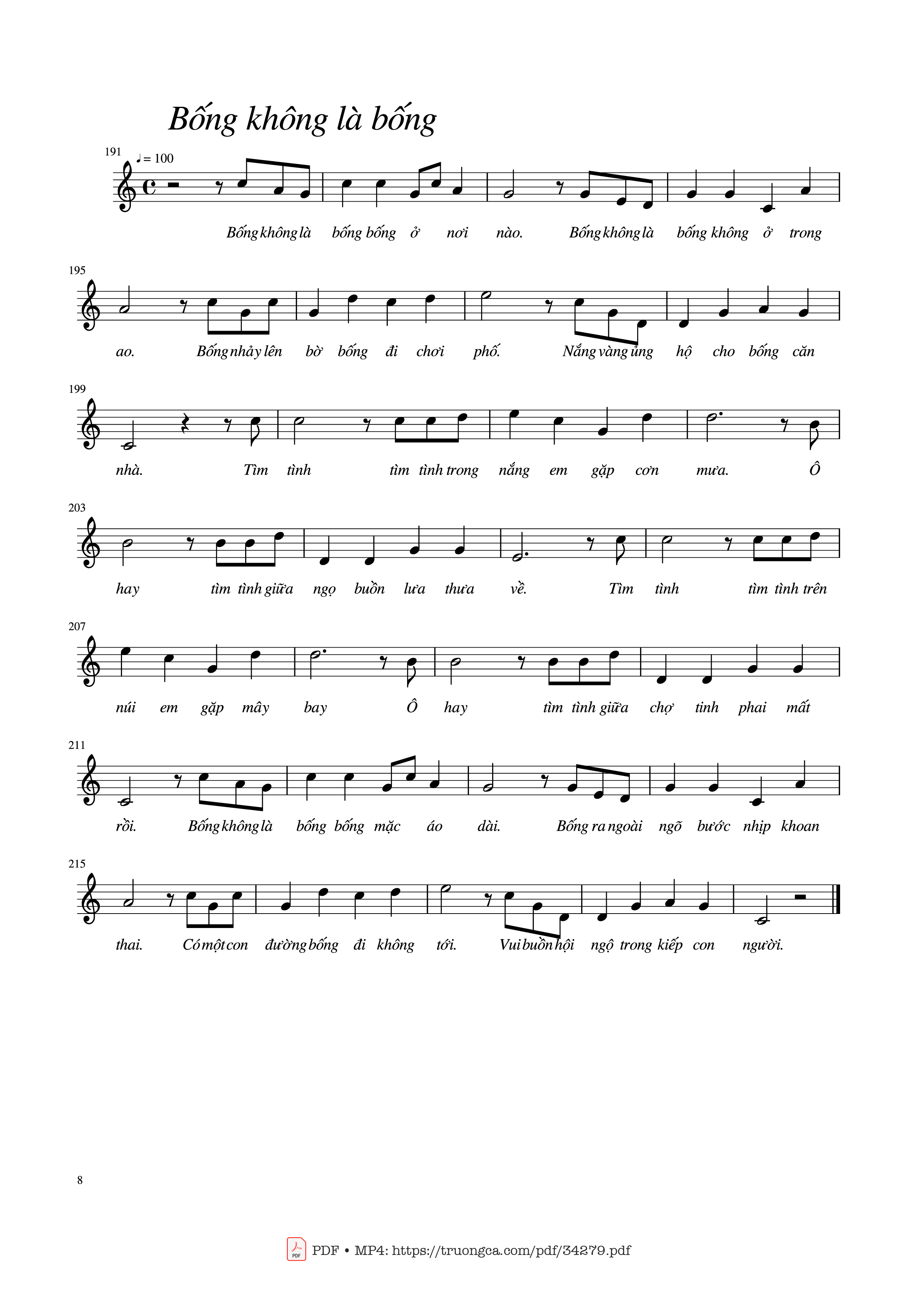 Page 8 of Sheet music PDF Tình khúc Trịnh Công Sơn - Trịnh Công Sơn