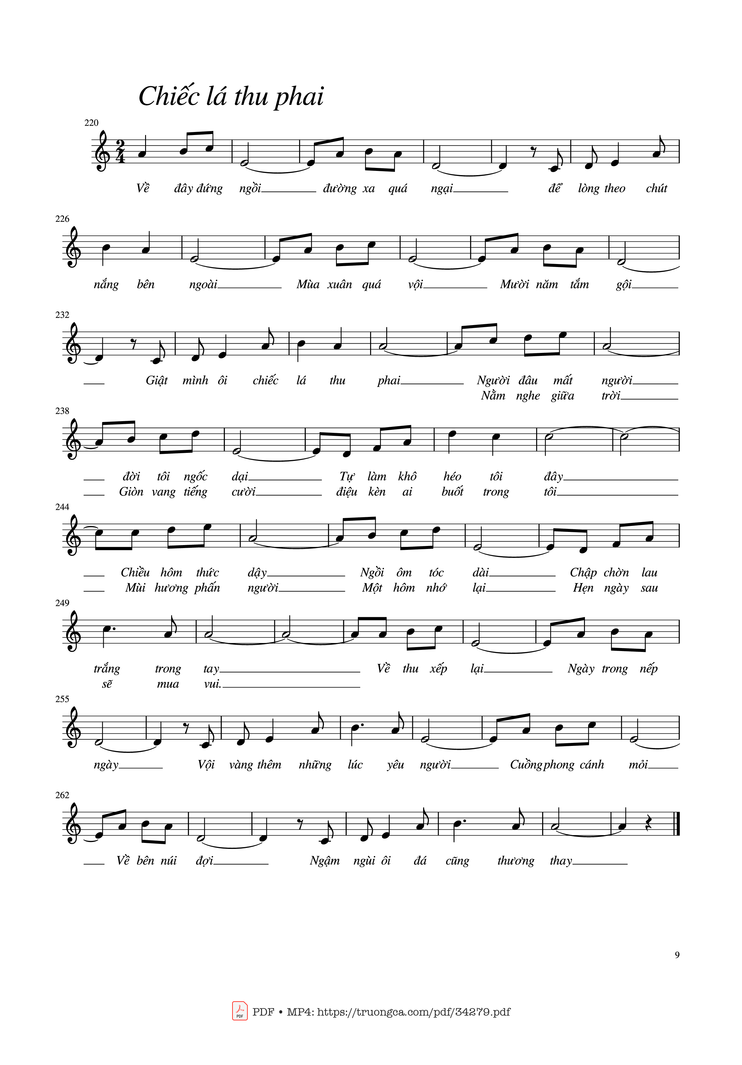 Page 9 of Sheet music PDF Tình khúc Trịnh Công Sơn - Trịnh Công Sơn