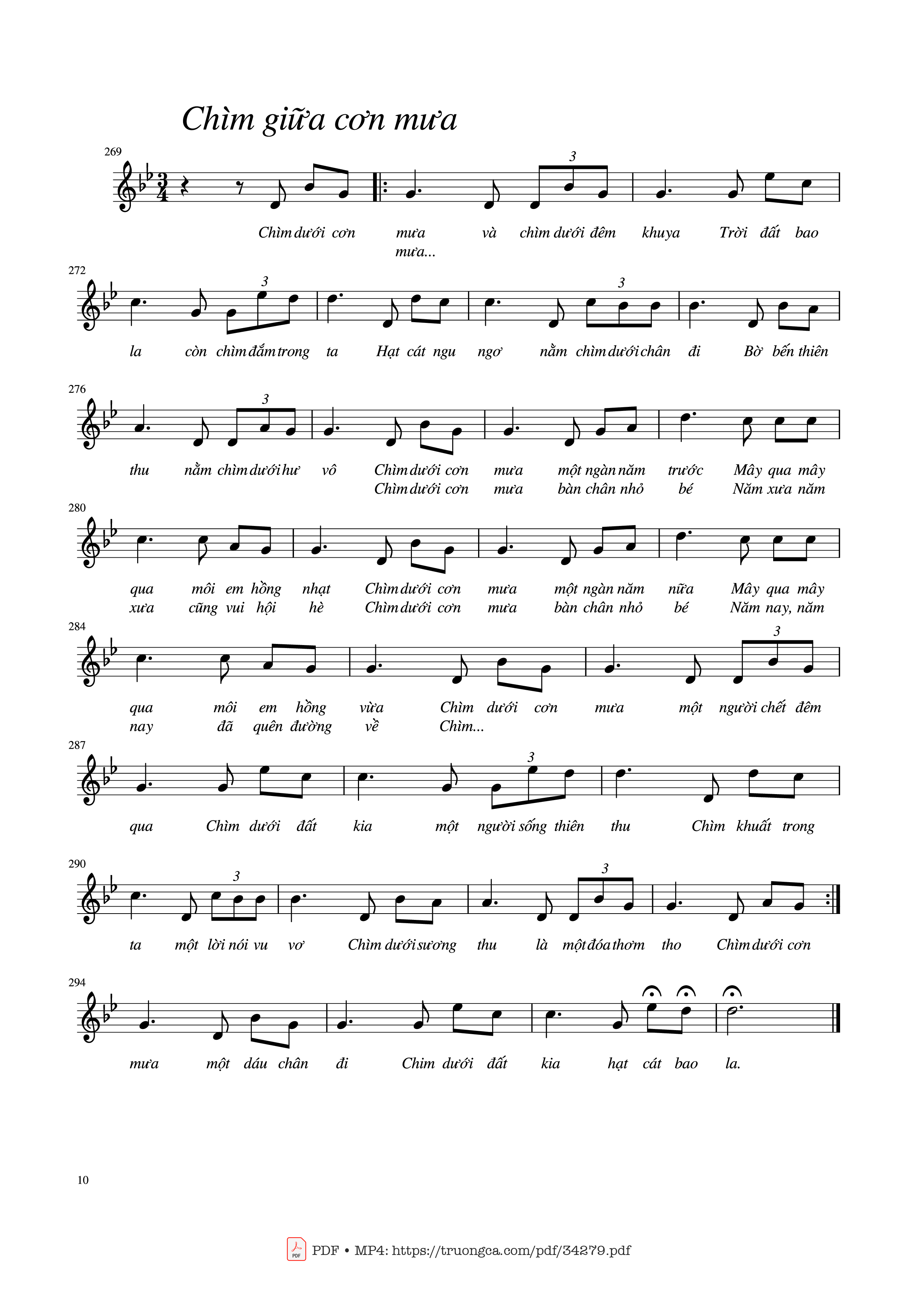 Page 10 of Sheet music PDF Tình khúc Trịnh Công Sơn - Trịnh Công Sơn