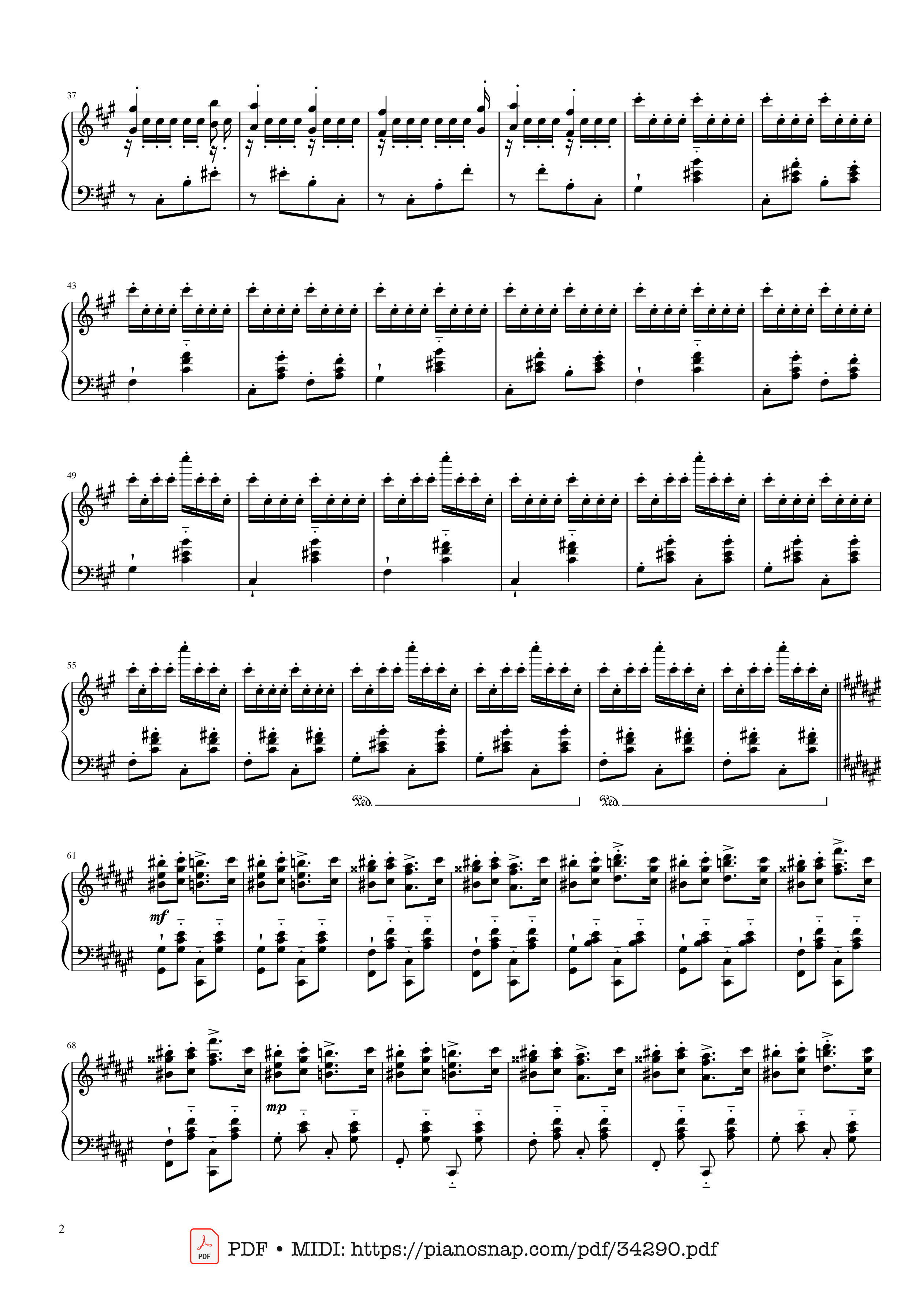 Page 2 of Sheet music PDF Piano Hungarian Rhapsody No. 2 Friska Piano - Franz Liszt