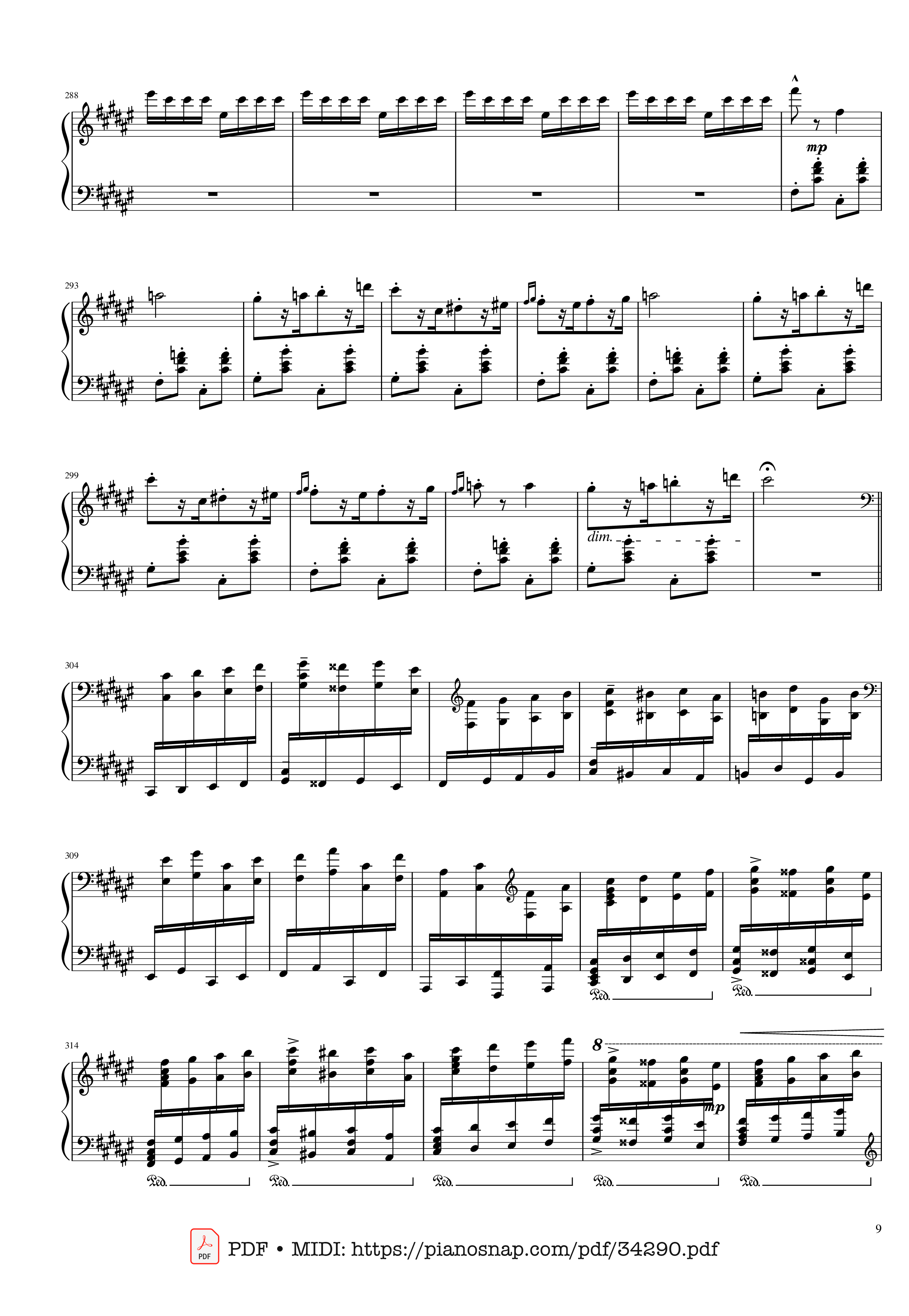 Page 9 of Sheet music PDF Piano Hungarian Rhapsody No. 2 Friska Piano - Franz Liszt