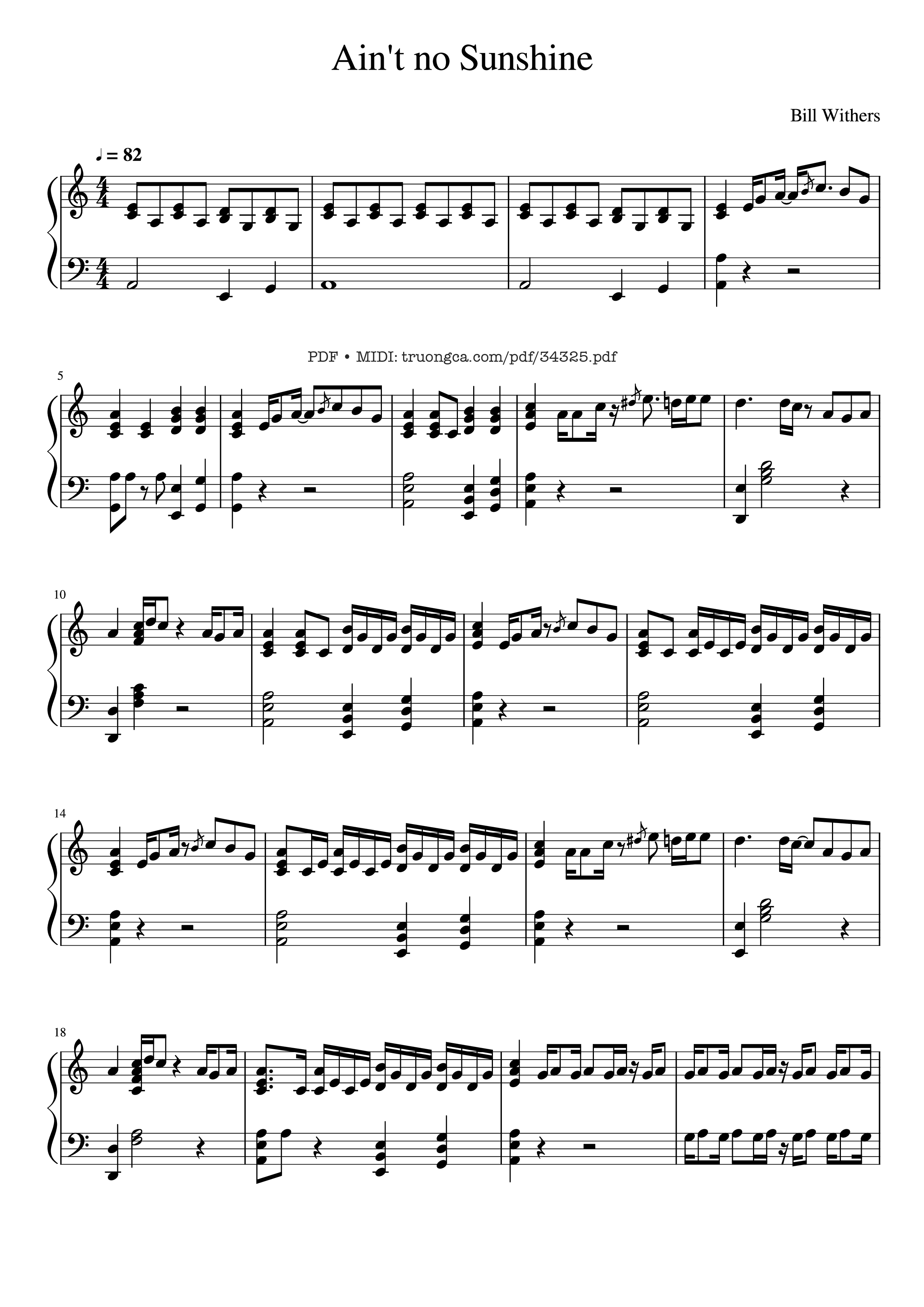 Page 1 of Sheet music PDF Piano Ain