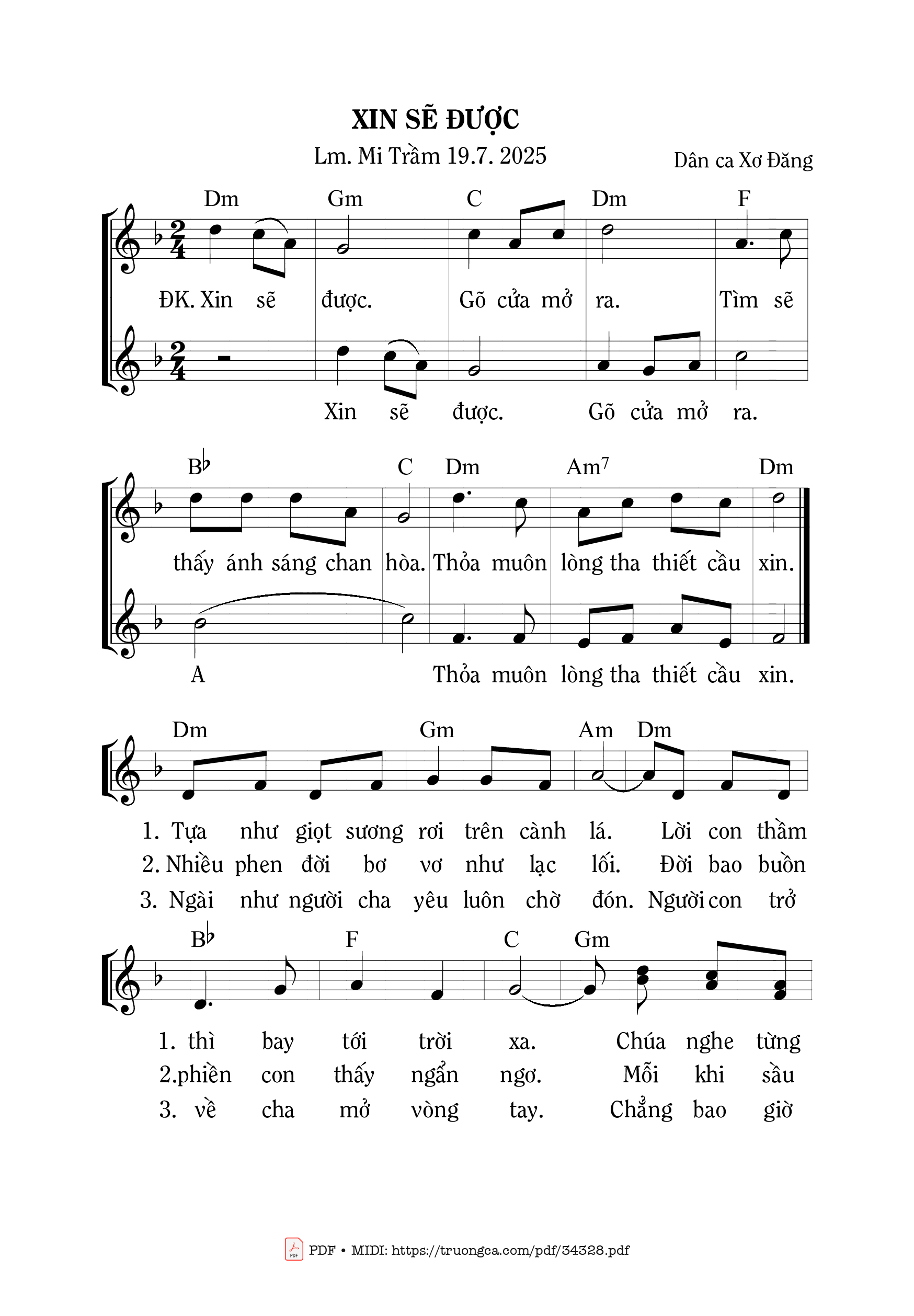 Xin Sẽ Được - Mi Trầm