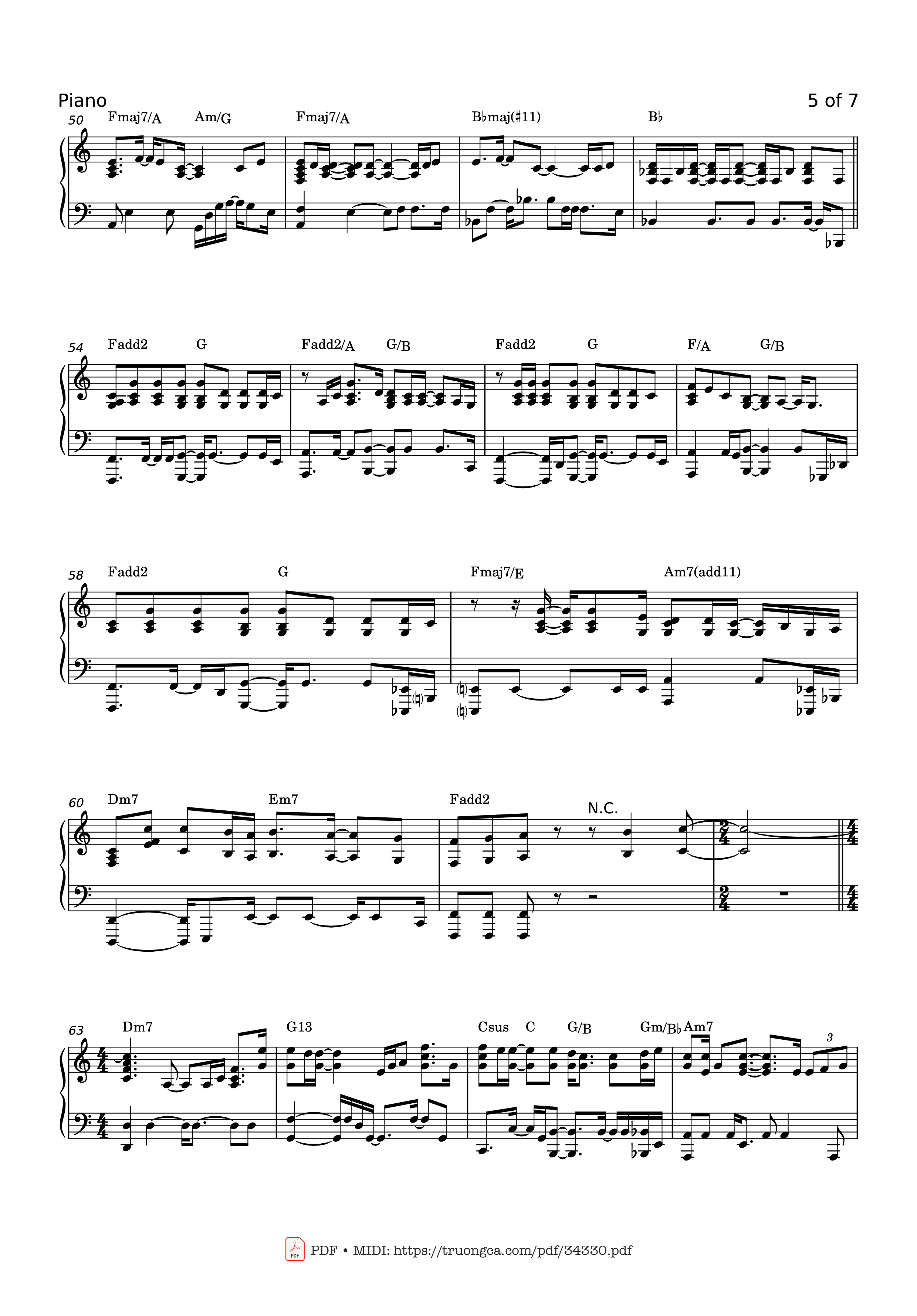 Page 5 of Sheet music PDF Piano GRAVITY Piano - SARA BAREILLES