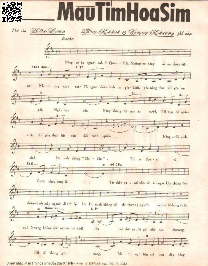 Page 2 of Sheet music PDF Màu tím hoa sim - Duy Khánh