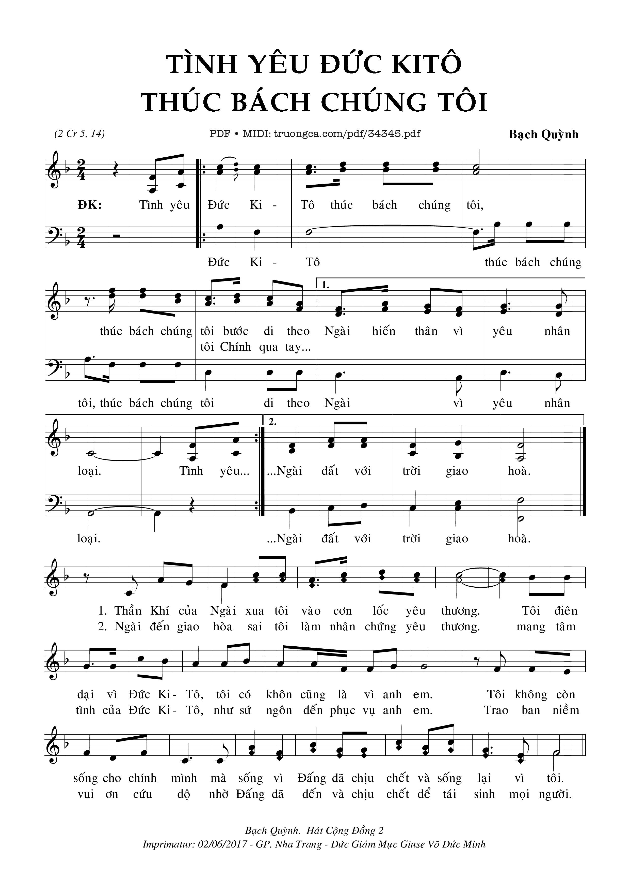 Tình Yêu Đức Kitô Thúc Bách Chúng Tôi