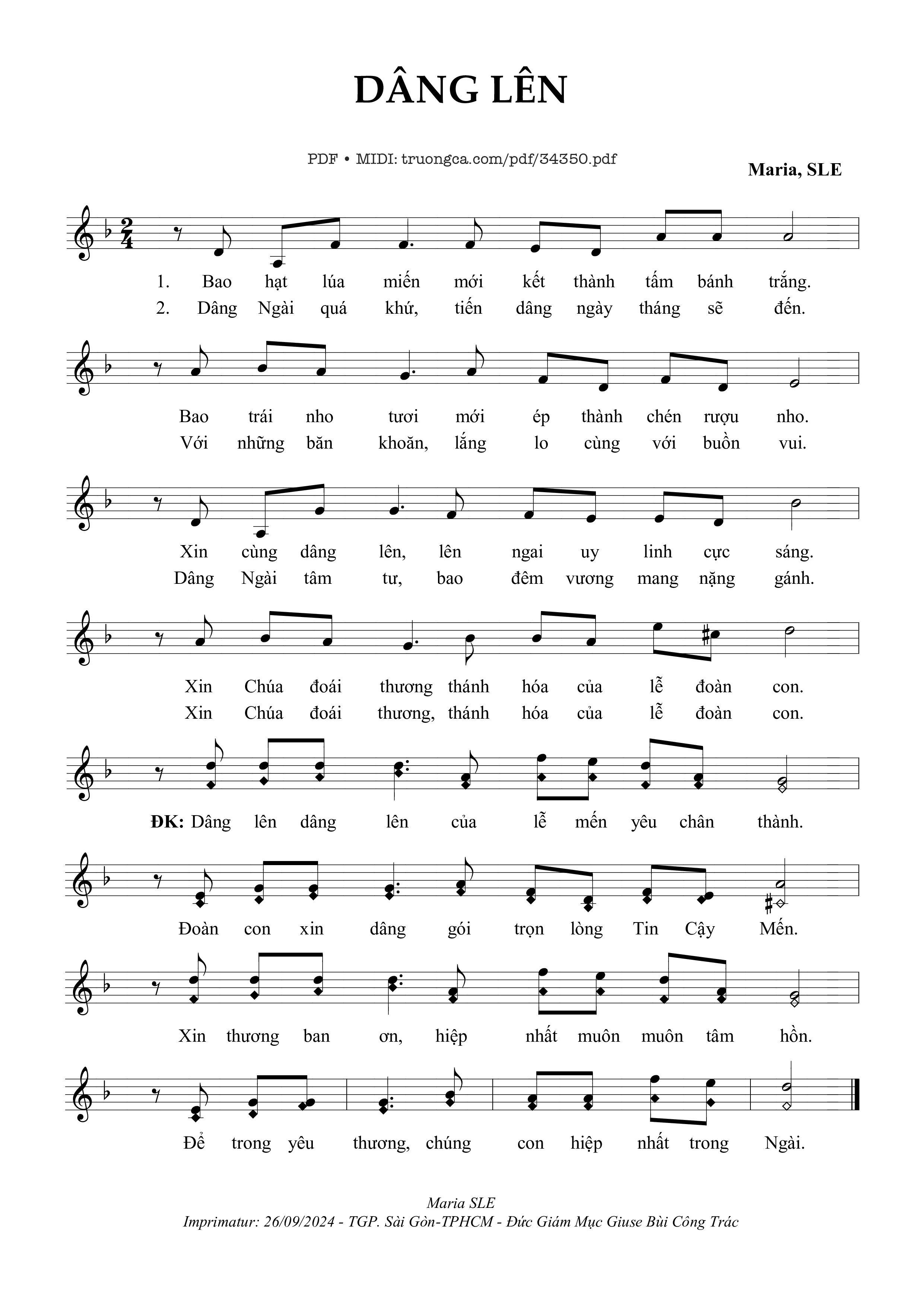 Dâng Lên - Maria Sle