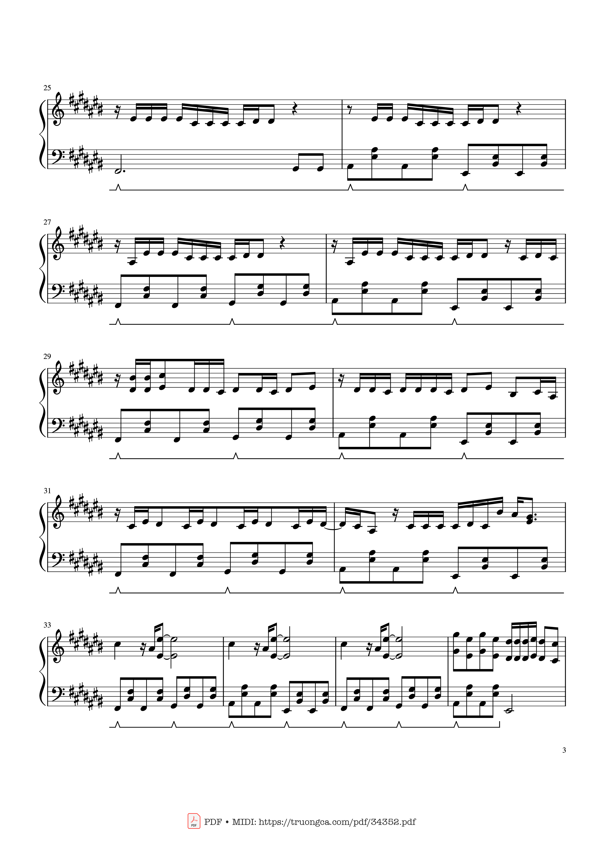 Page 3 of Sheet music PDF Stay - Justin Bieber Piano - The Kid LAROI, Justin Bieber
