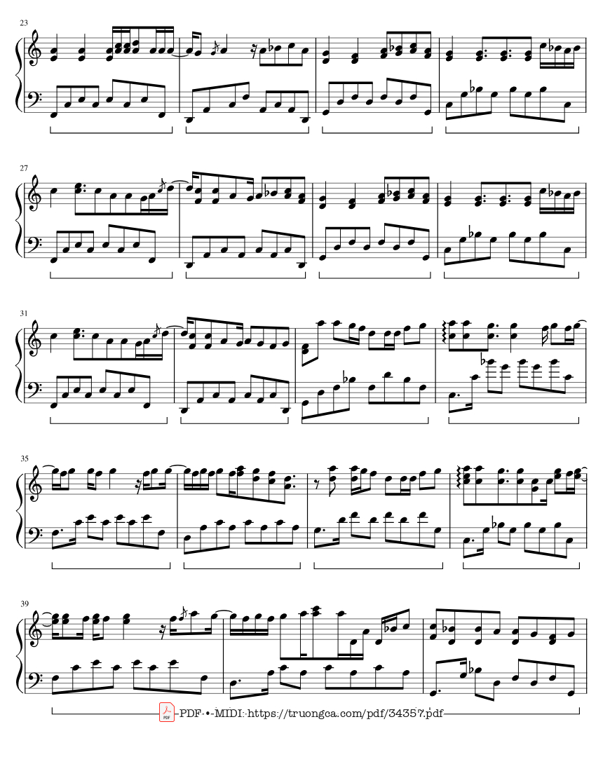 Page 2 of Sheet music PDF Đã lỡ yêu em nhiều - Justatee