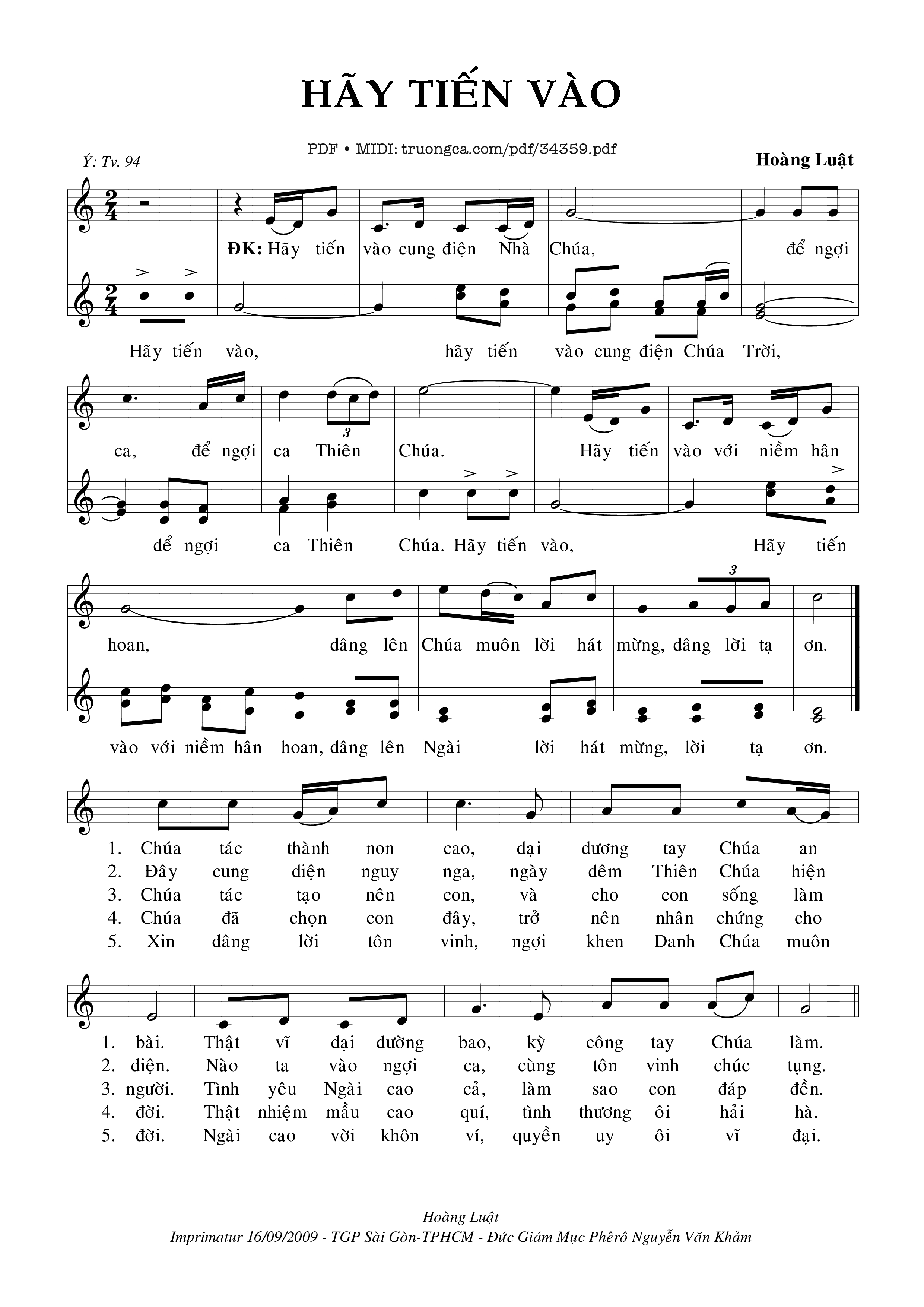 Hãy Tiến Vào - Hoàng Luật