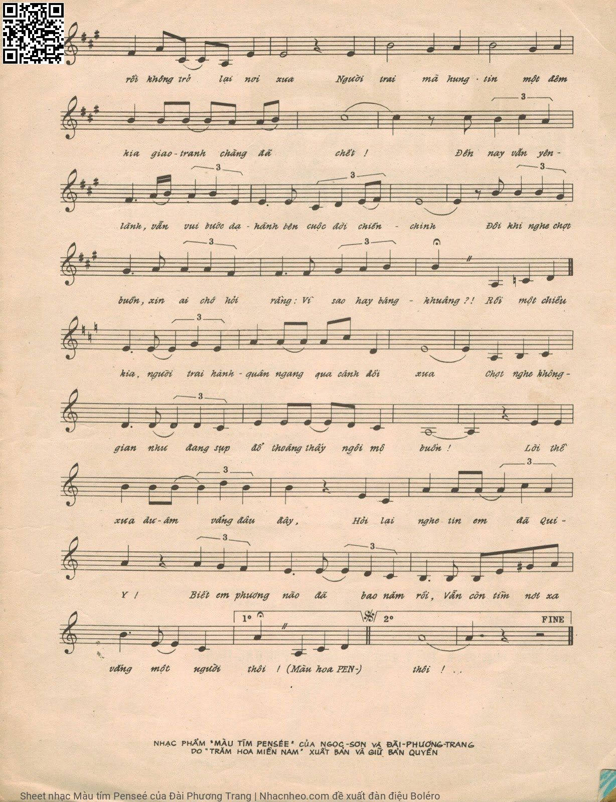 Page 3 of Sheet music PDF Màu tím Penseé - Đài Phương Trang