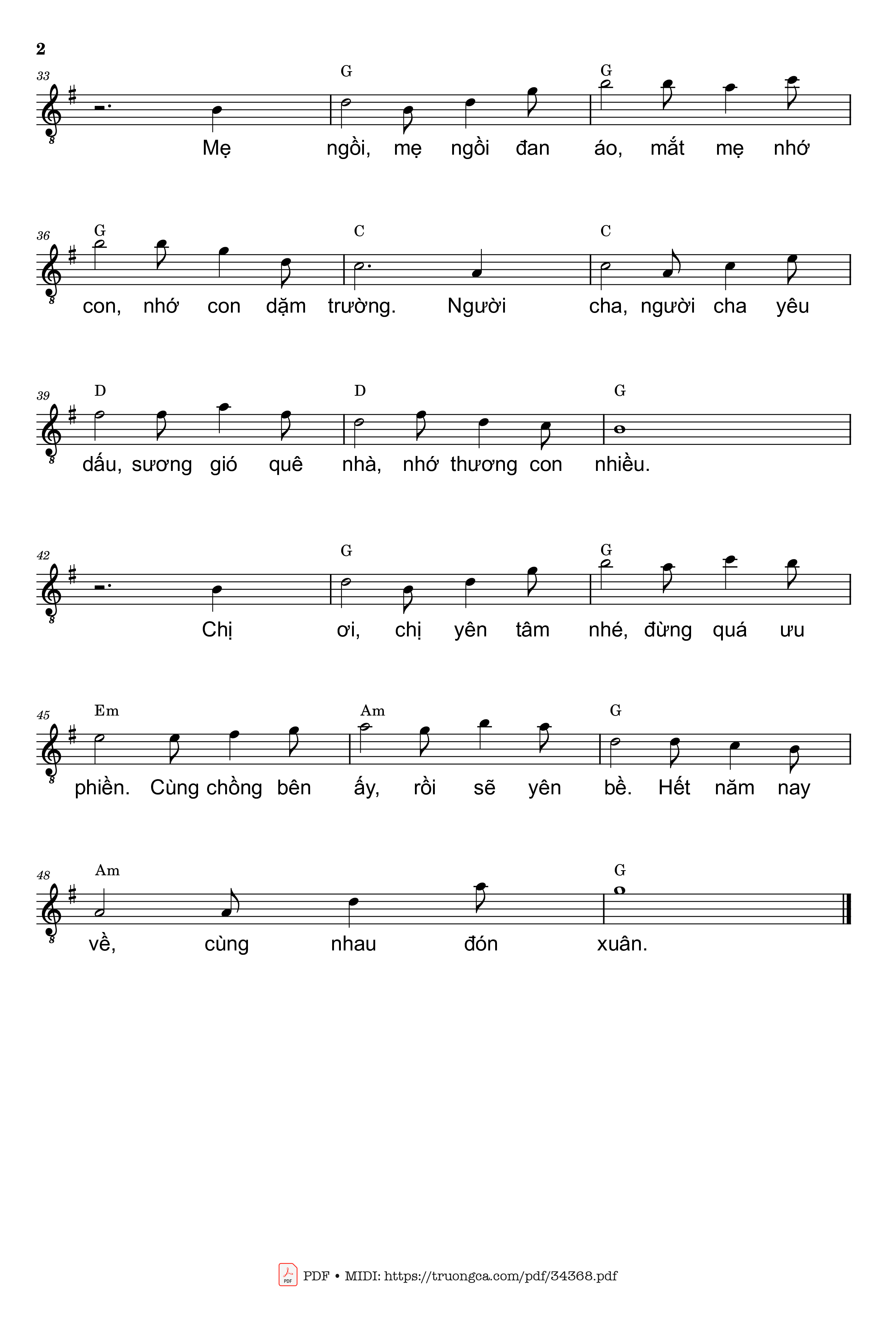 Page 2 of Sheet music PDF Lấy chồng xa xứ - Trần Liêu