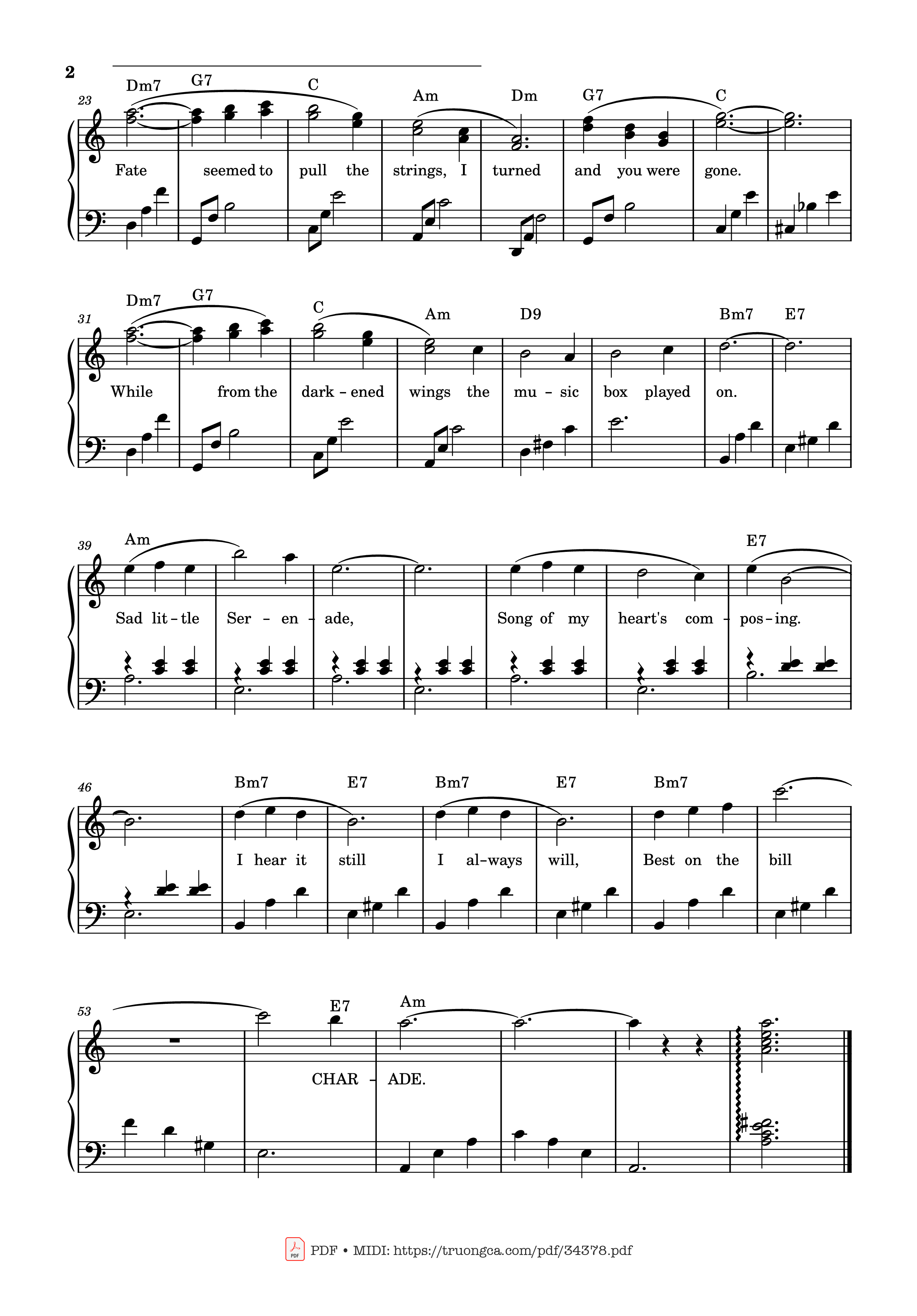 Page 2 of Sheet music PDF Piano Charade - Henry Mancini Piano - Henry Mancini
