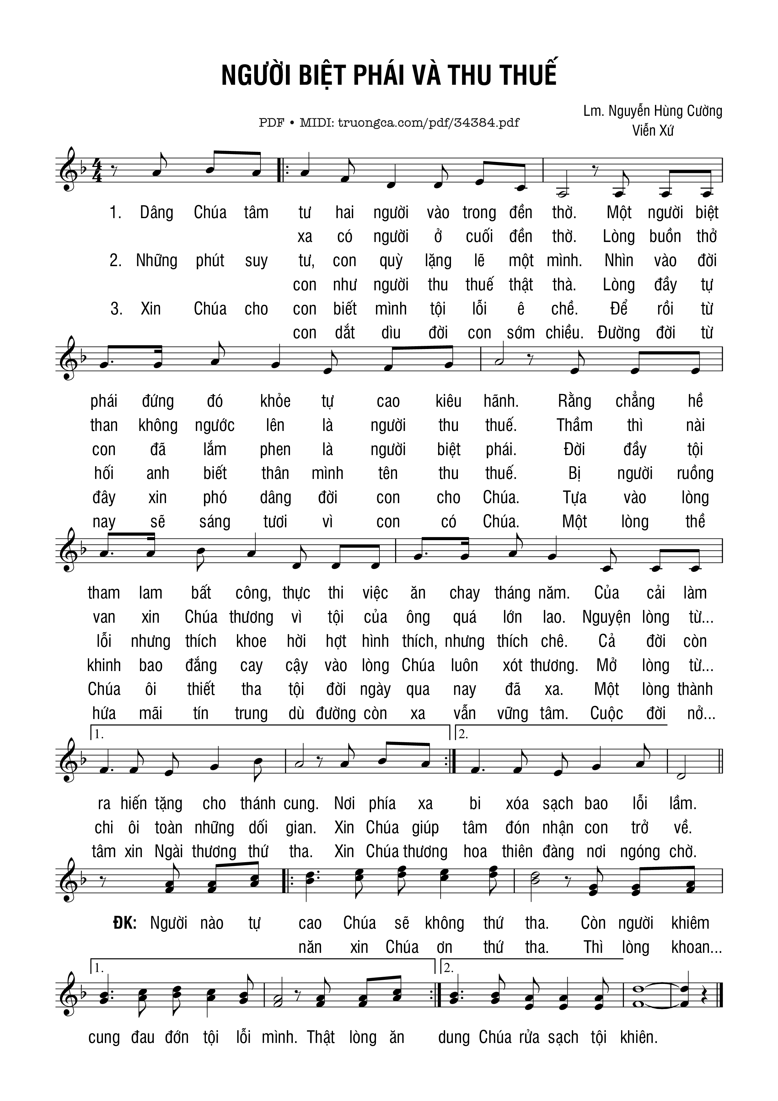 Sheet PDF of Người Biệt Phái Và Thu Thuế